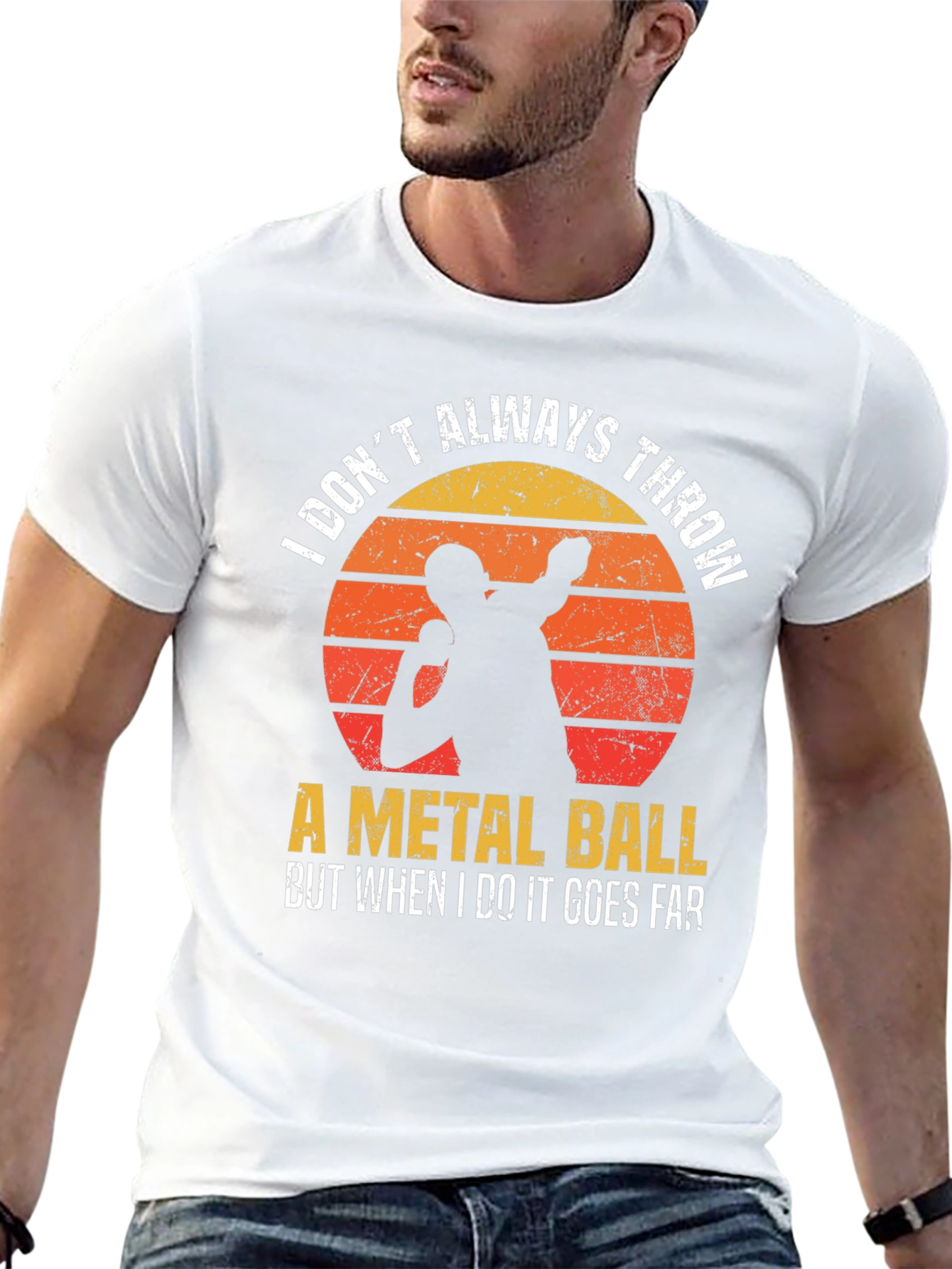 Thrower T-Shirt - Metal Ball Throwing Design