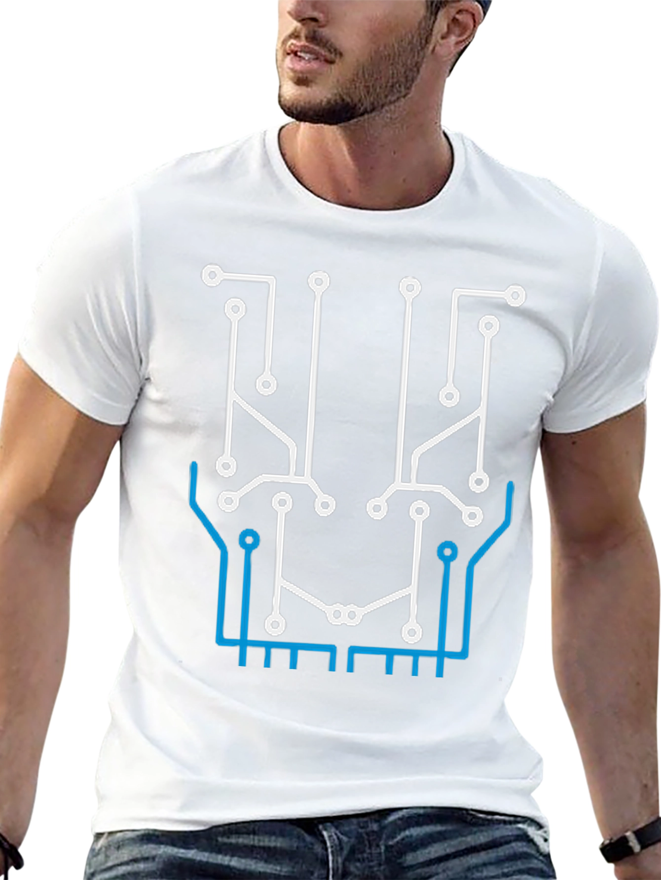 Circuit Board Graphic T-Shirt