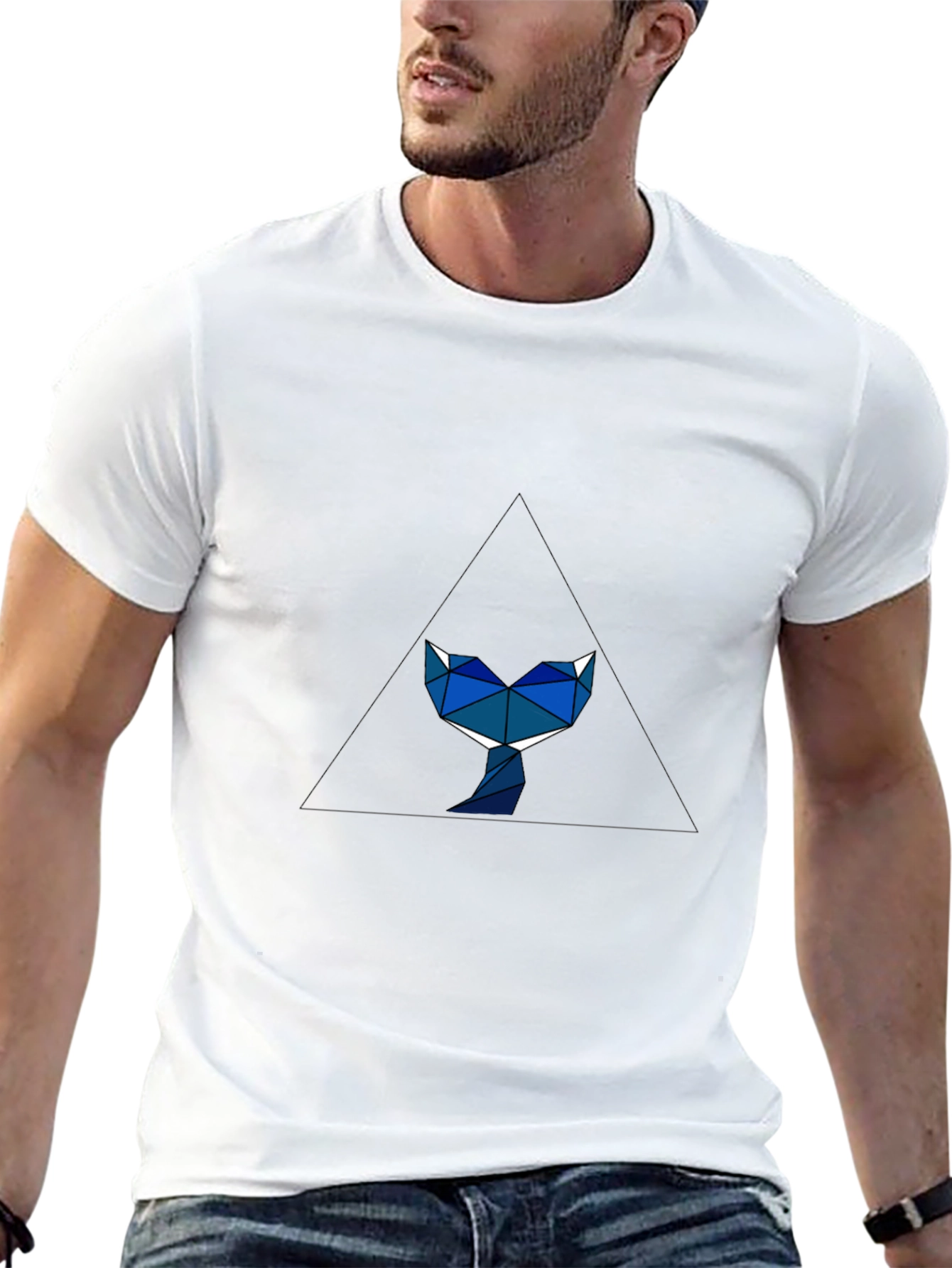 Geometric Fox Tee - Modern Minimalist Design