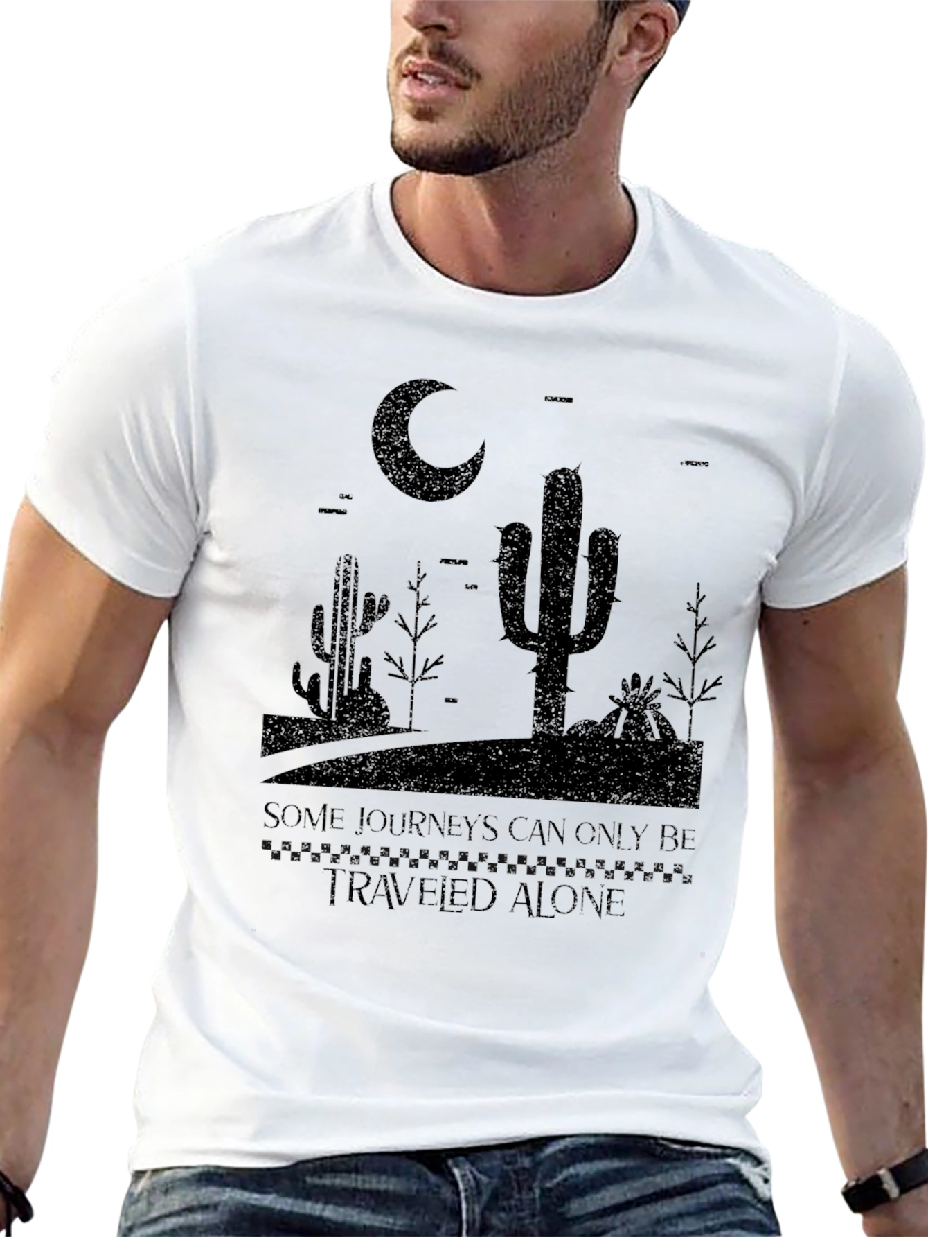 Desert Moon Graphic T-Shirt - Alone Journey