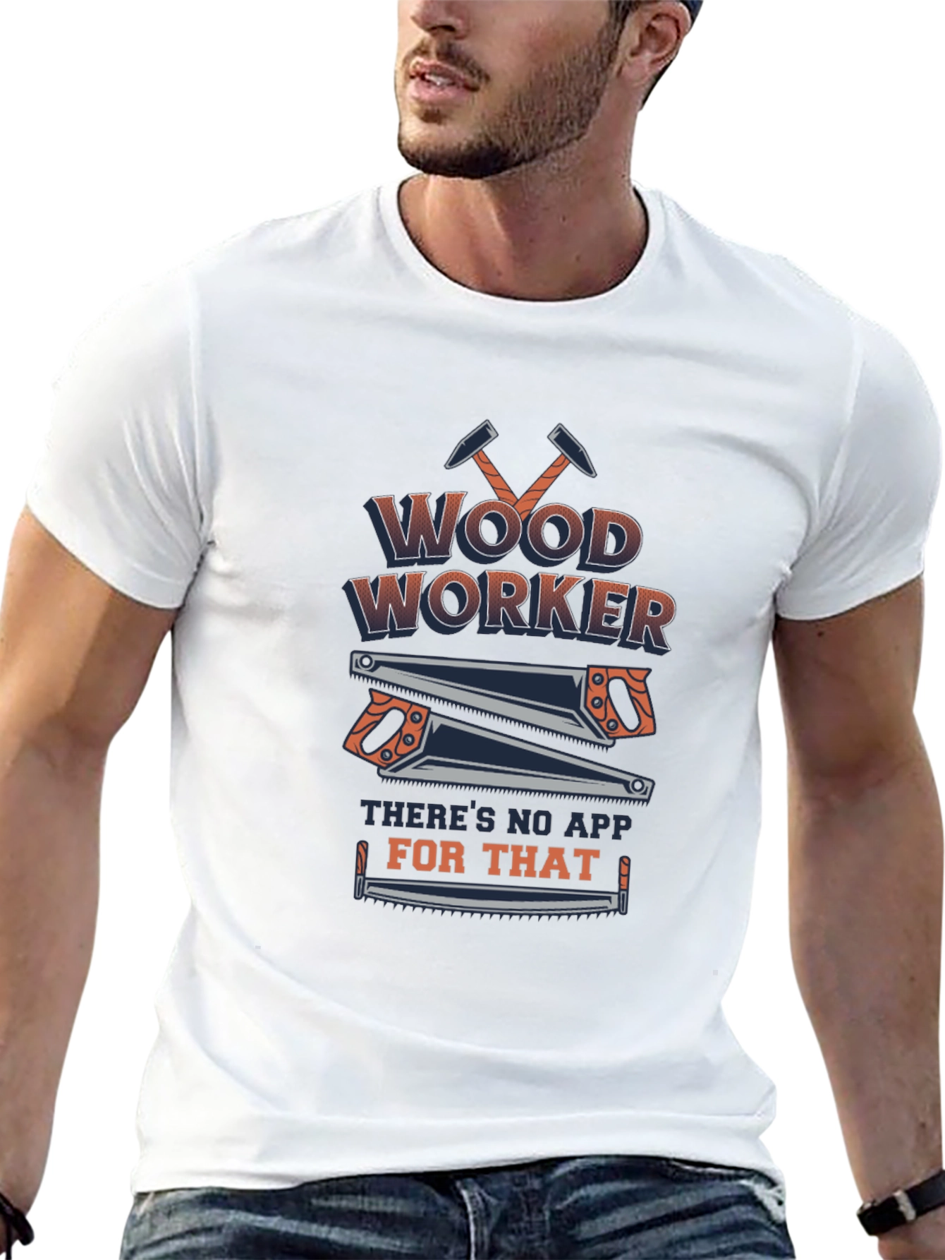 Woodworker No App T-Shirt - Black Cotton Blend