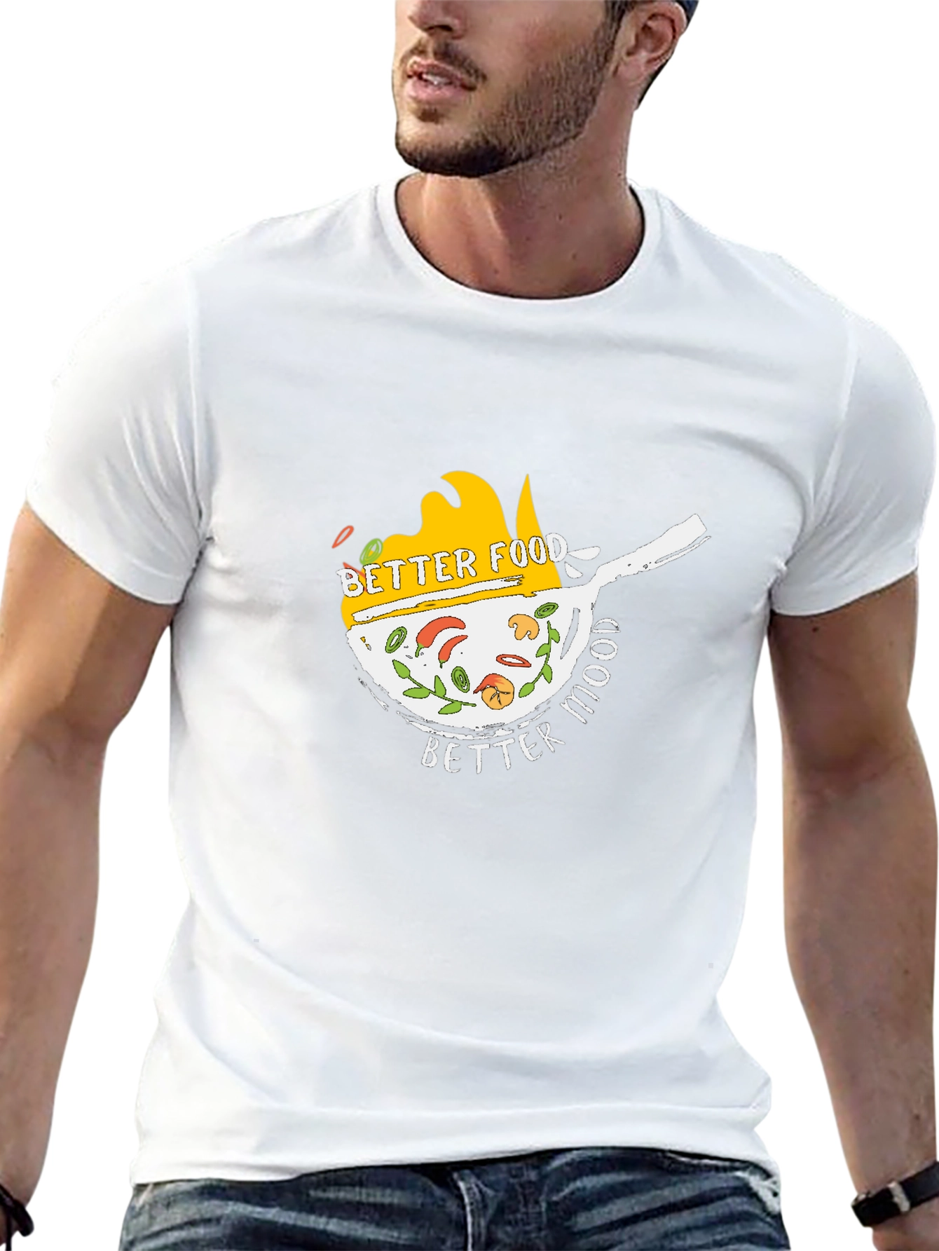 Better Food Better Mood Black T-Shirt