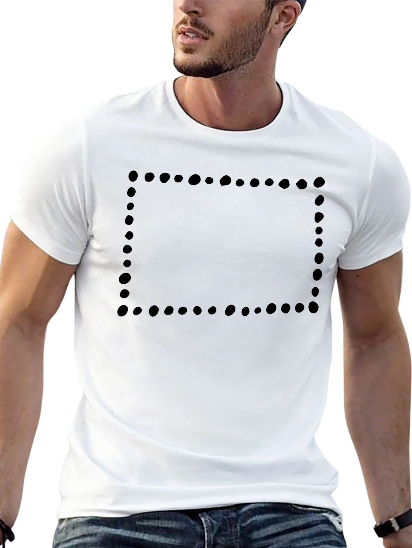Modern Black Crew Neck T-Shirt