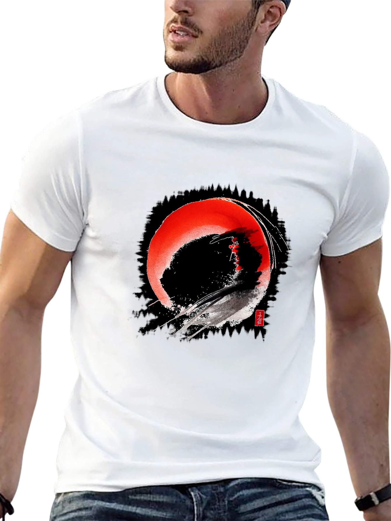 Enso Circle Japanese Art T-Shirt - Black