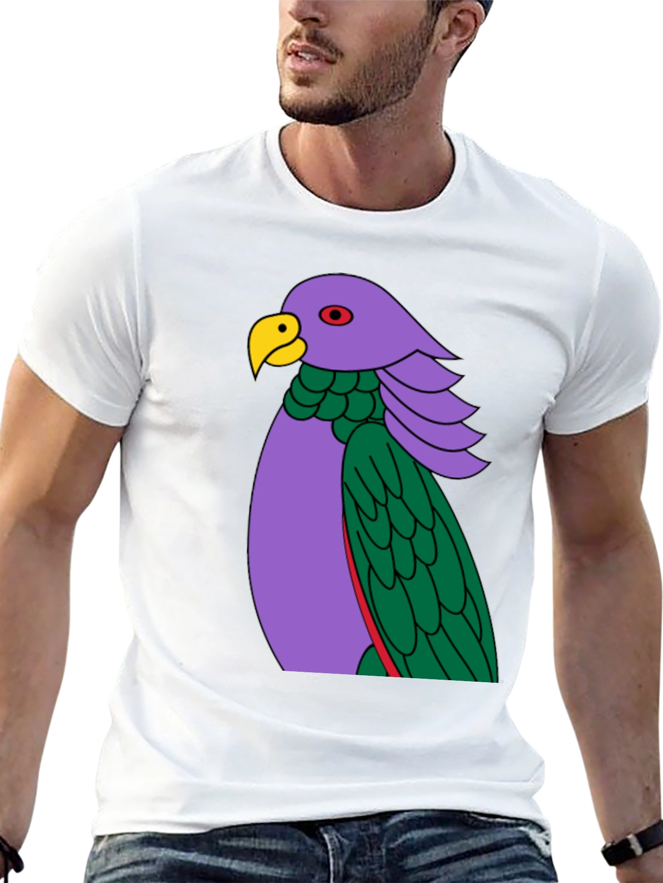 Parrot Graphic Tee - Unique Bird Design