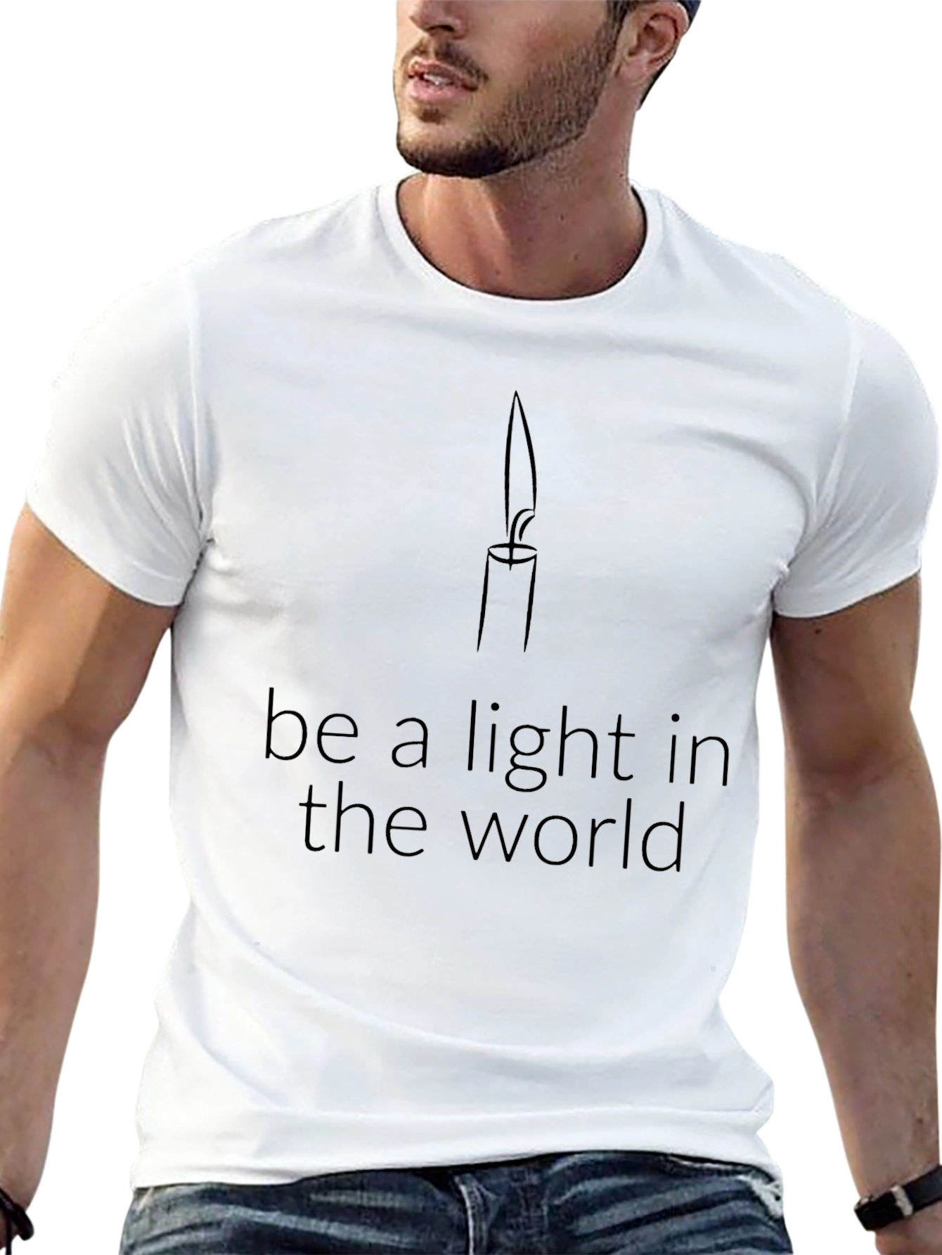 Be a Light Tee - Motivational Graphic T-Shirt