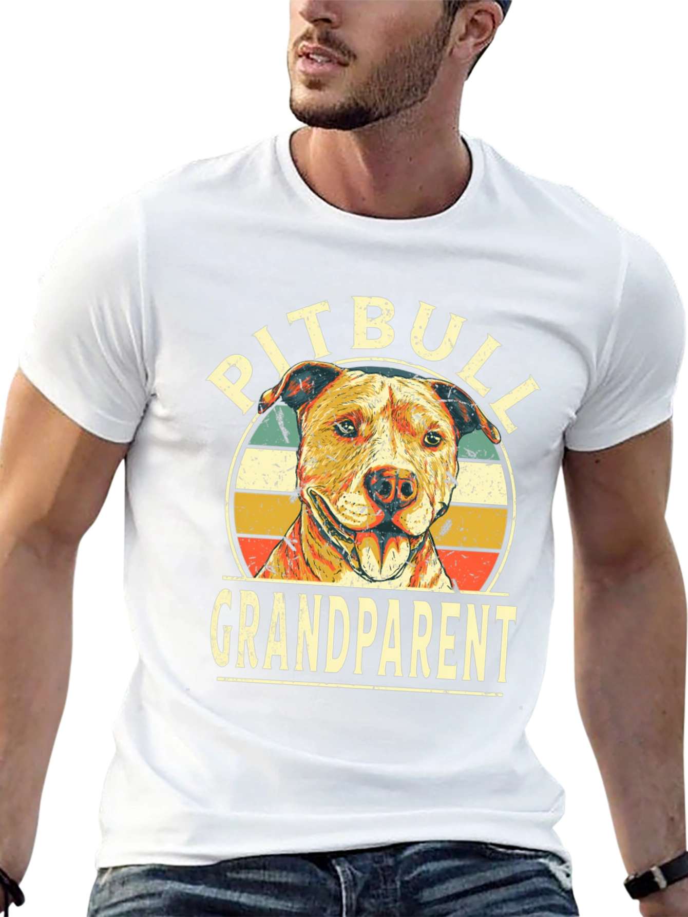 Pitbull Grandparent T-Shirt - Dog Lover Tee