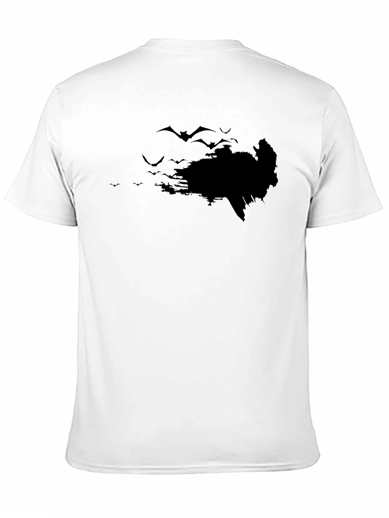 Bat Silhouette Graphic Black T-Shirt