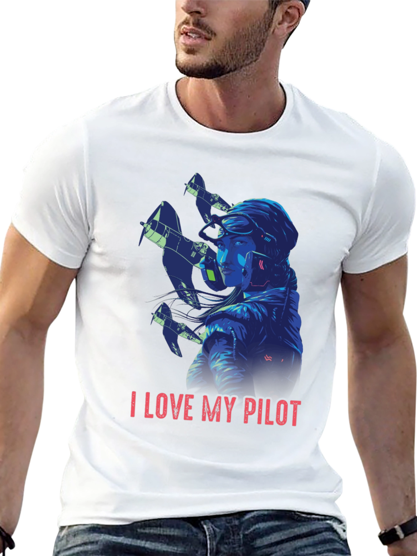 I Love My Pilot T-Shirt - Aviation Style