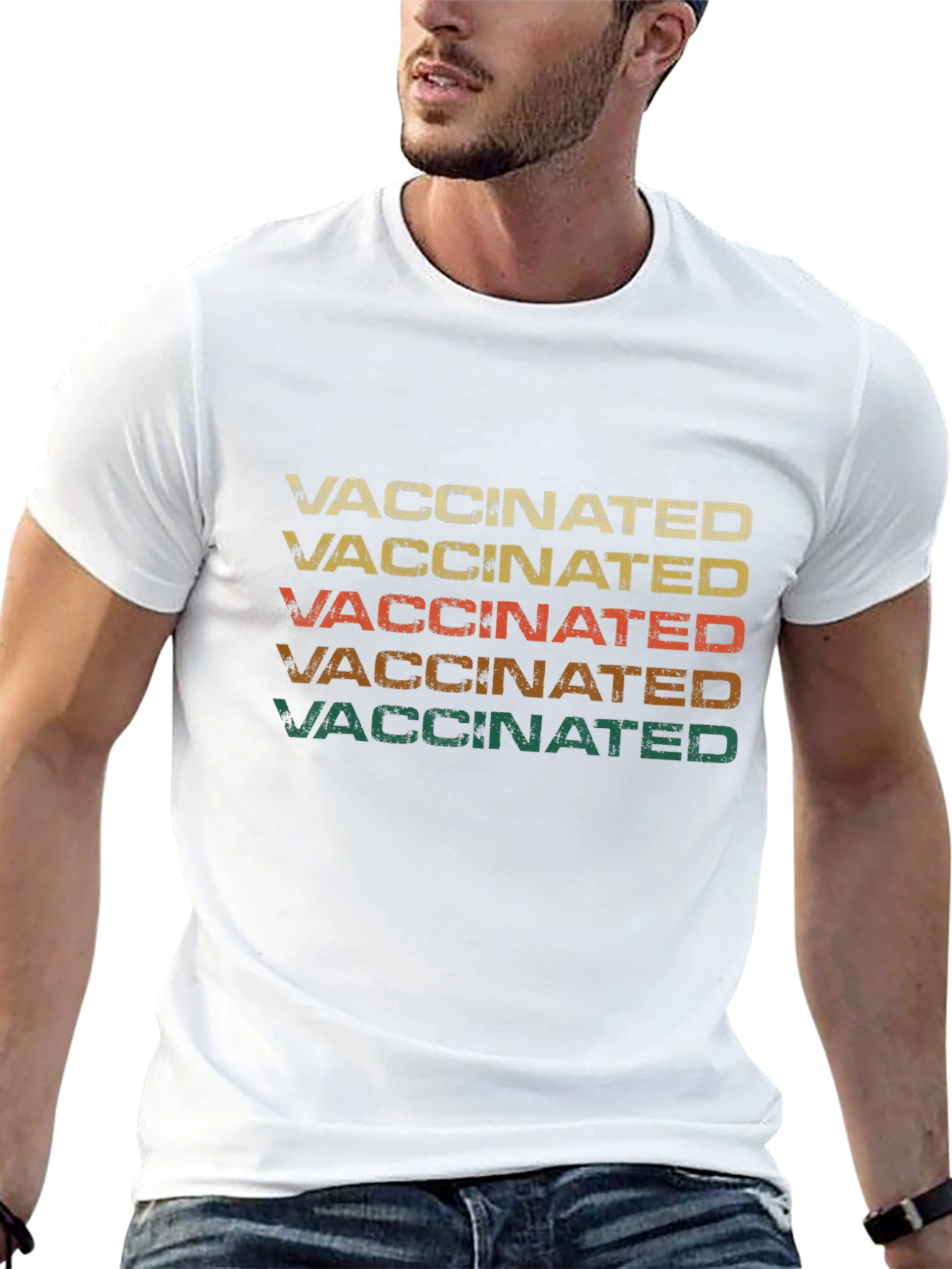 Vaccinated Retro Style T-Shirt