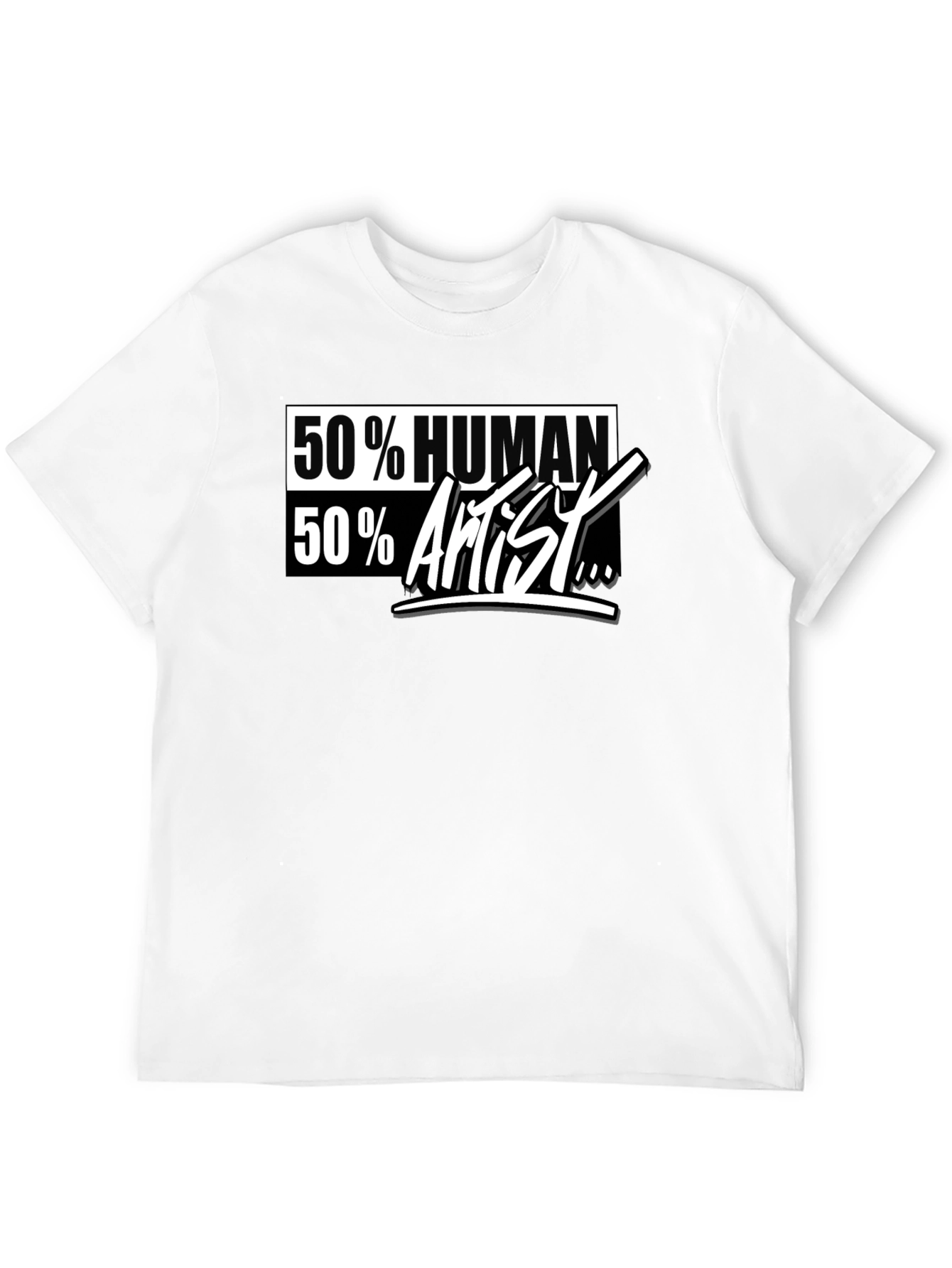 50% Human 50% Artist Graphic T-Shirt