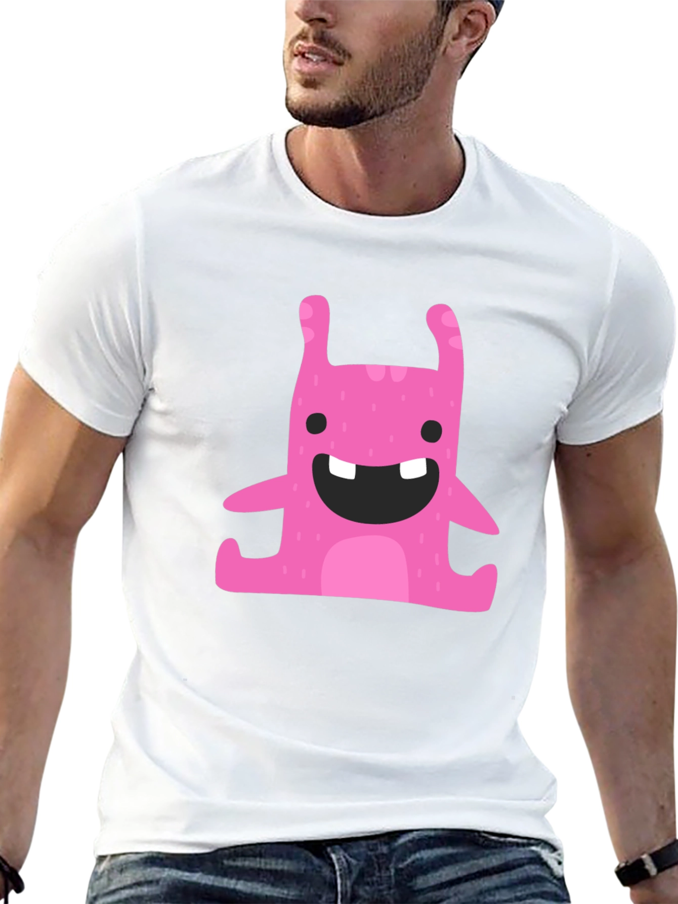 Pink Monster Graphic T-Shirt