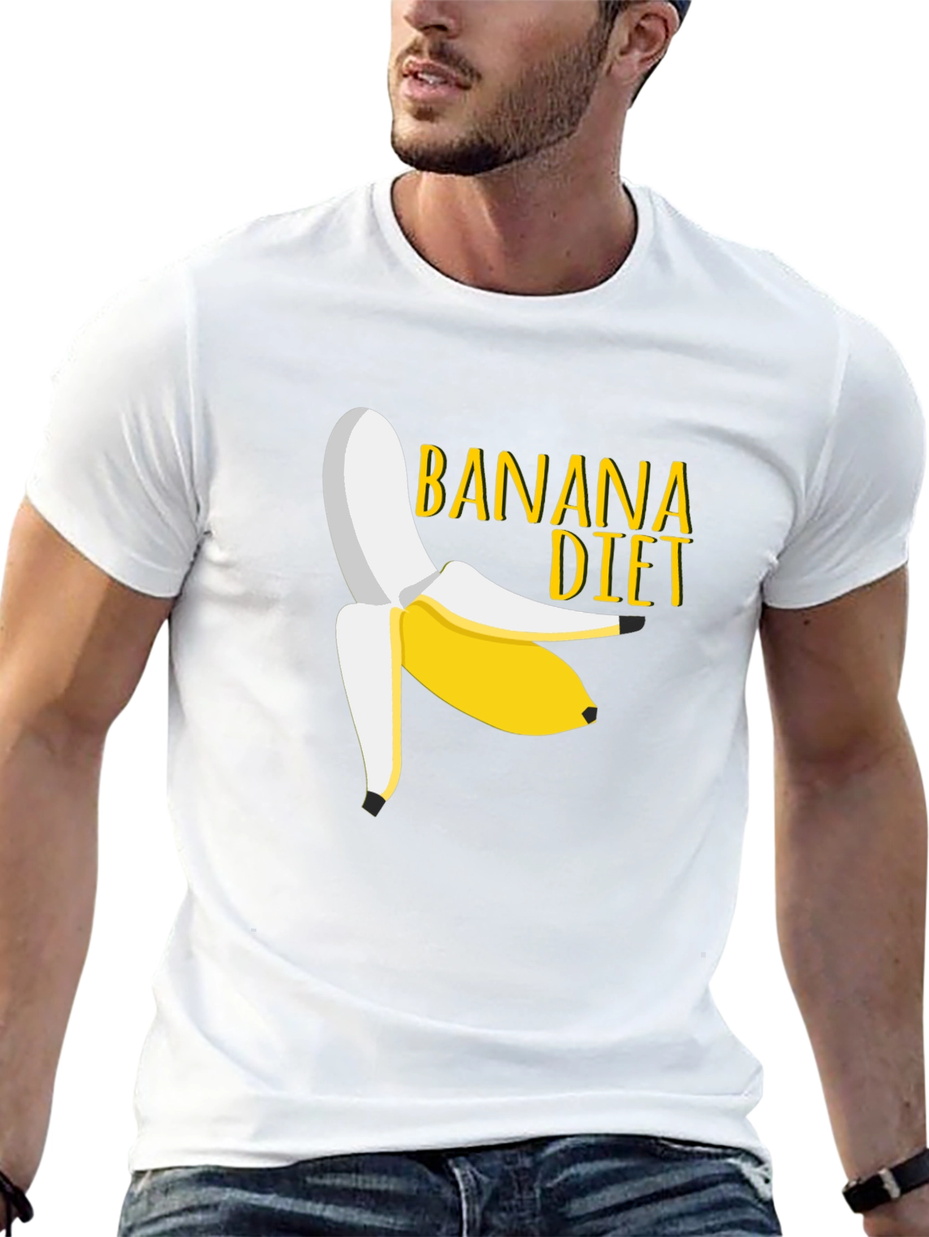 Banana Diet Graphic Tee - Unisex Black T-Shirt