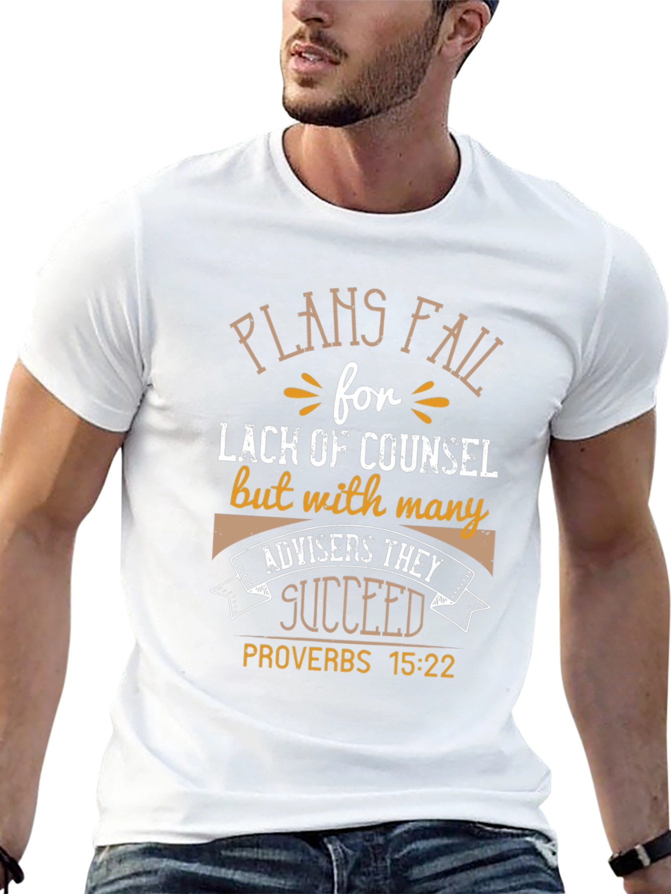 Plans Fail Proverbs 15:22 Black T-Shirt