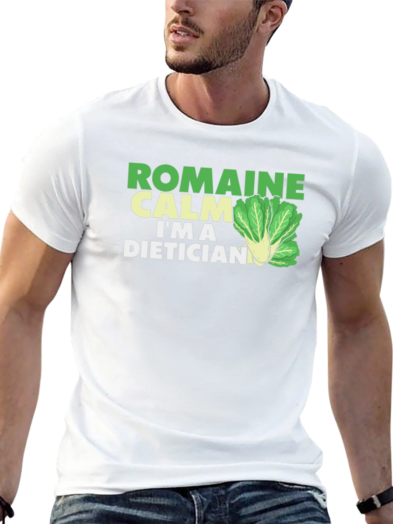 Romaine Calm Dietician T-Shirt - Funny Health Food Tee