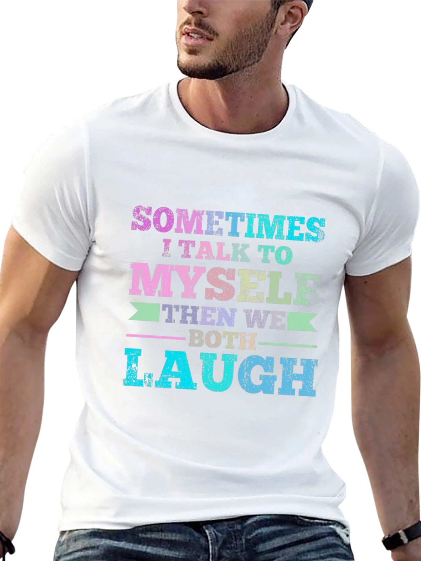 Funny Graphic T-Shirt - Sometimes I Talk To Myself
