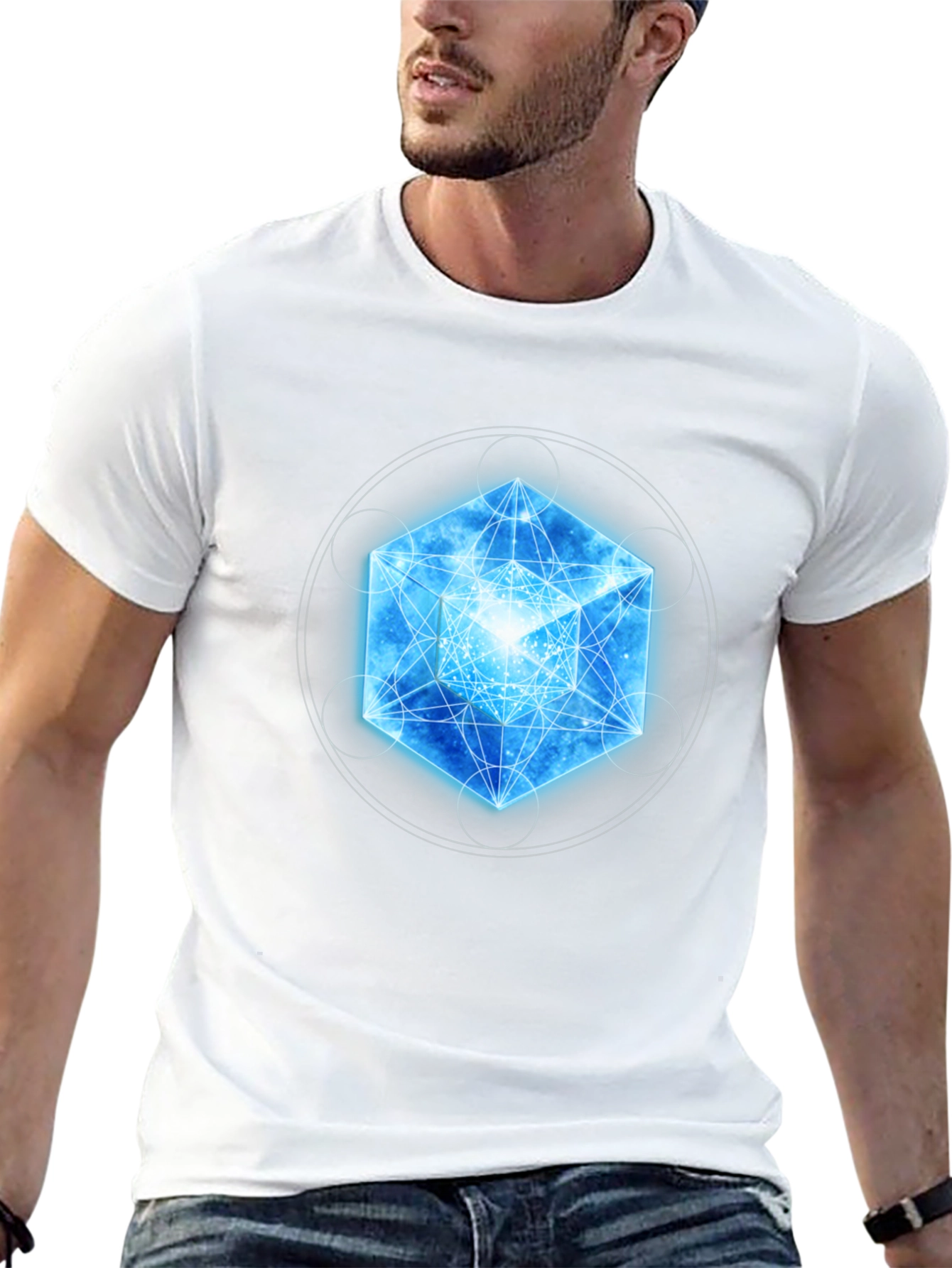 Geometric Cube T-Shirt - Unique Design