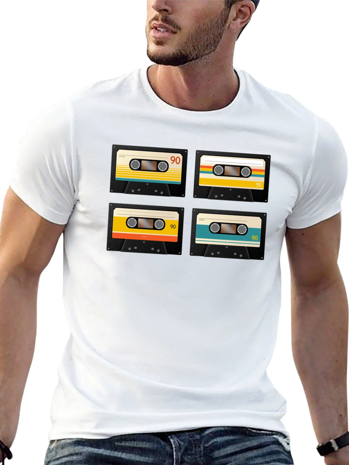 Retro Cassette Tape Graphic T-Shirt - 90s Nostalgia