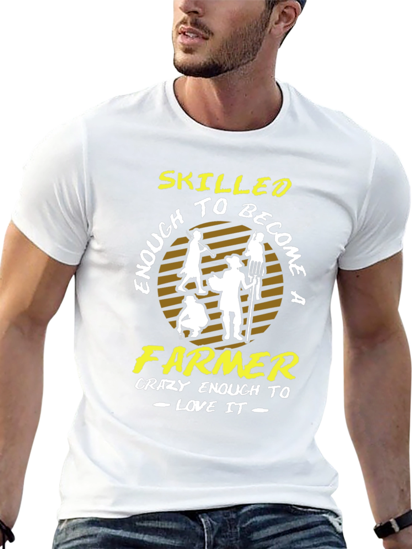 Skilled Farmer Graphic Tee - Black Cotton