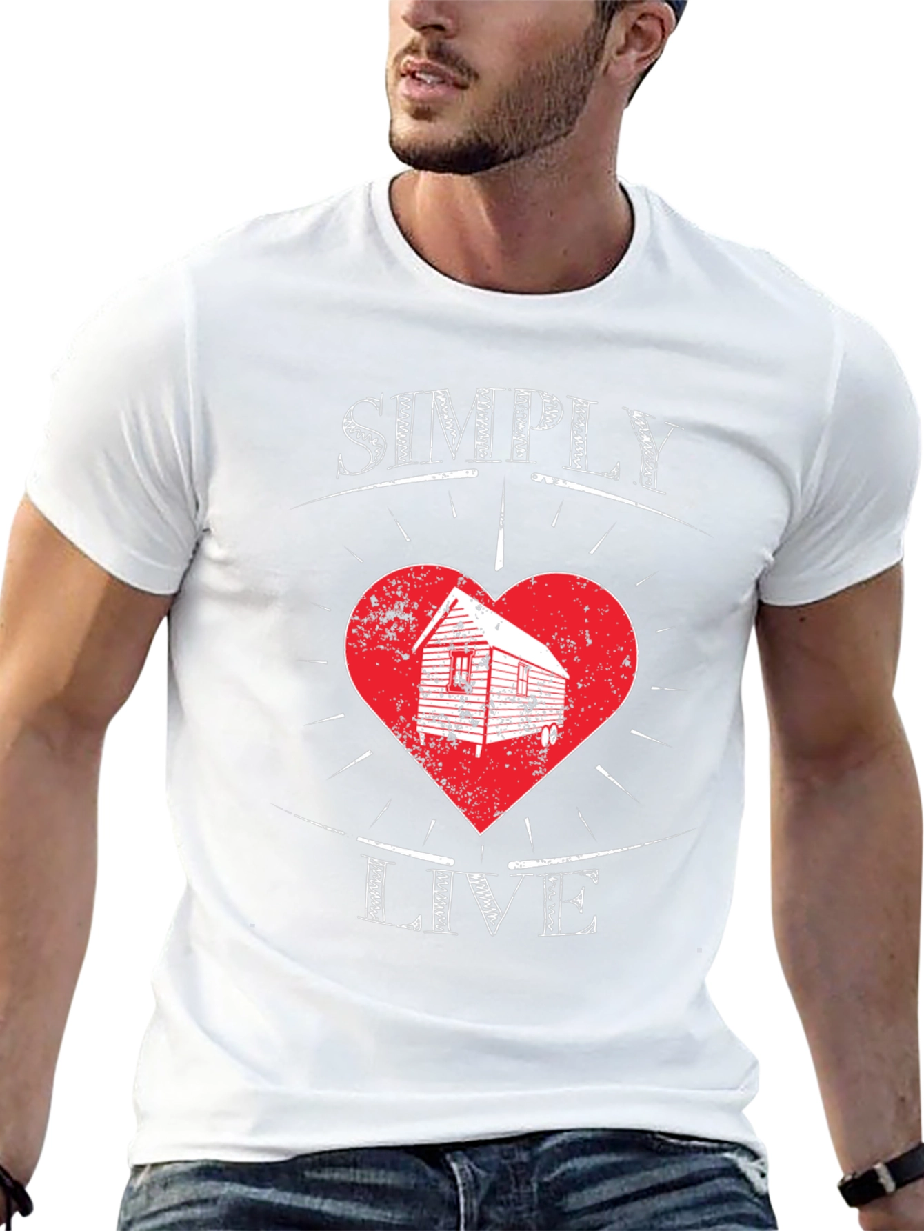 Simply Live Heart Graphic T-Shirt