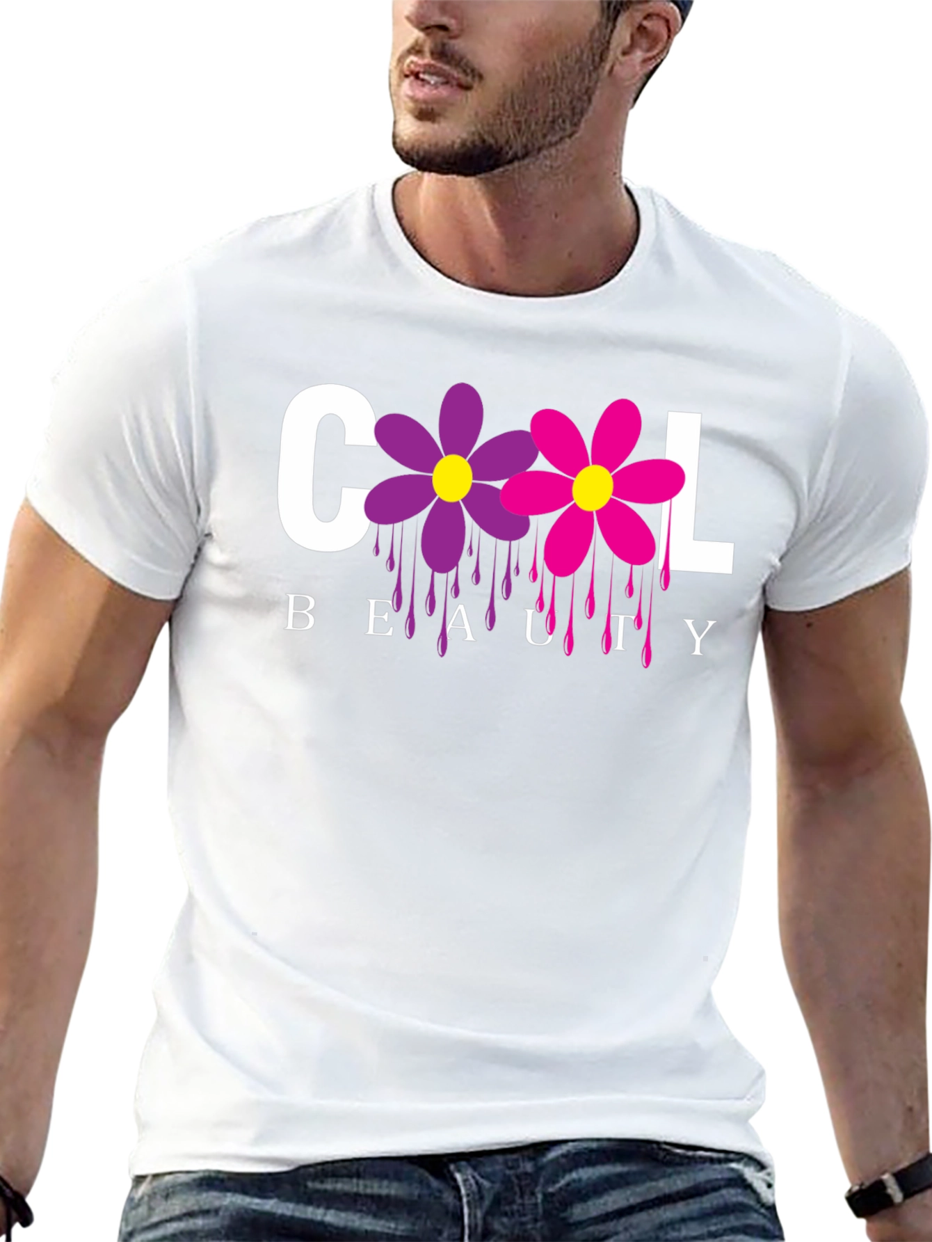 Cool Beauty Floral Graphic Tee - Unisex