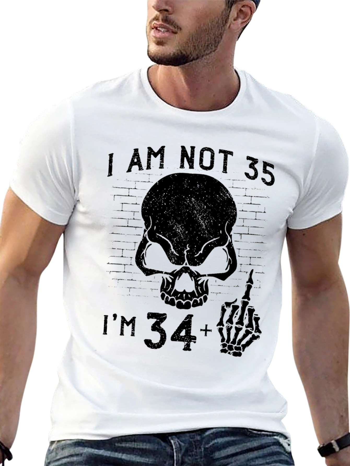 Im Not 35 Im 34+ Black T-Shirt