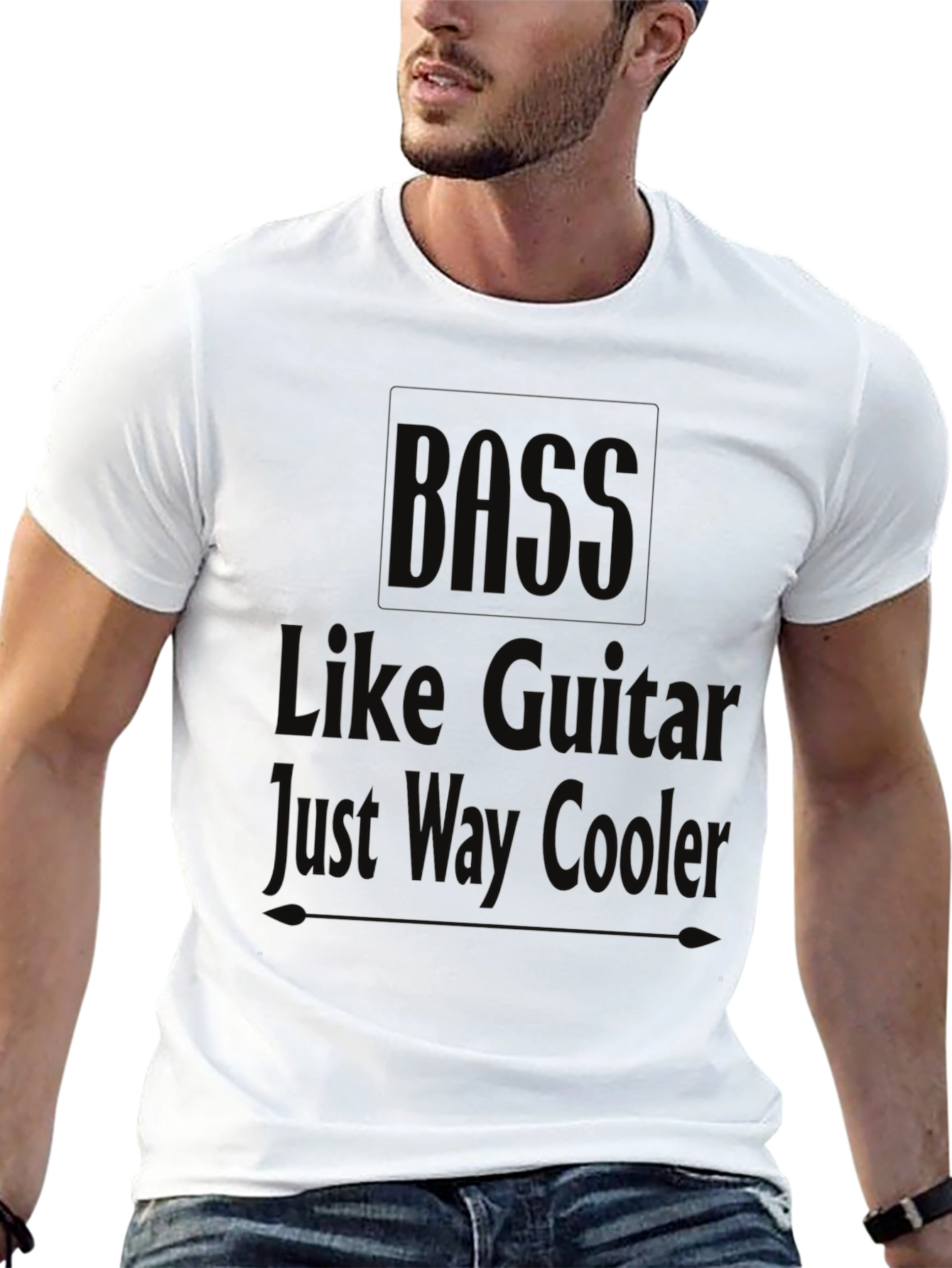 Bass Like Guitar Just Way Cooler Black T-Shirt