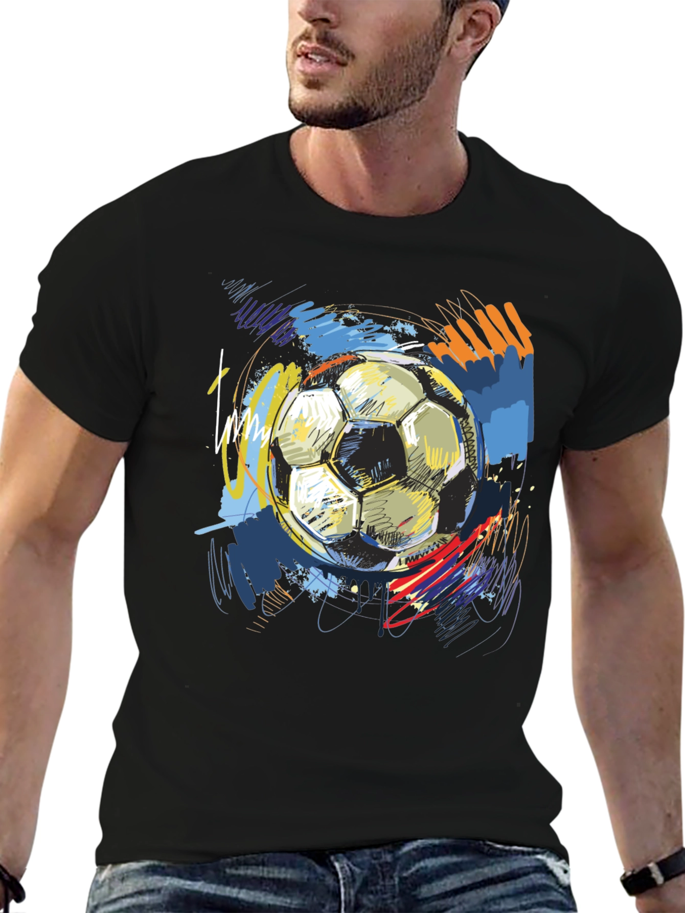Soccer Ball Graphic Tee - Stylish Sportswear