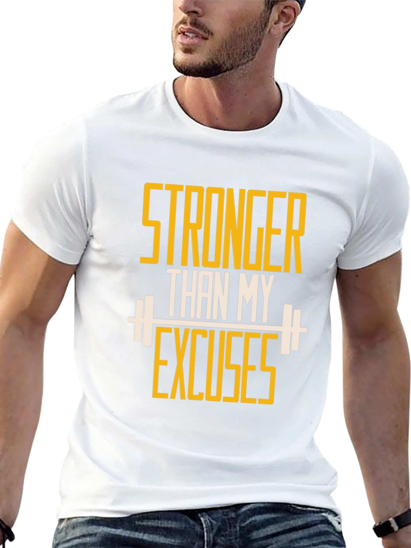Stronger Than My Excuses Black Graphic Tee