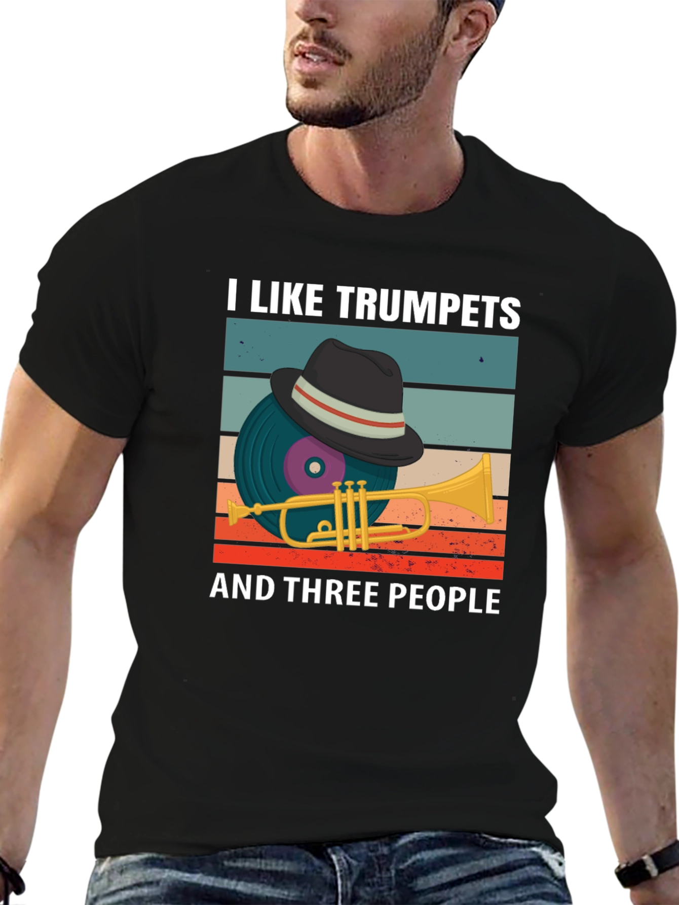 I Like Trumpets and Three People T-Shirt