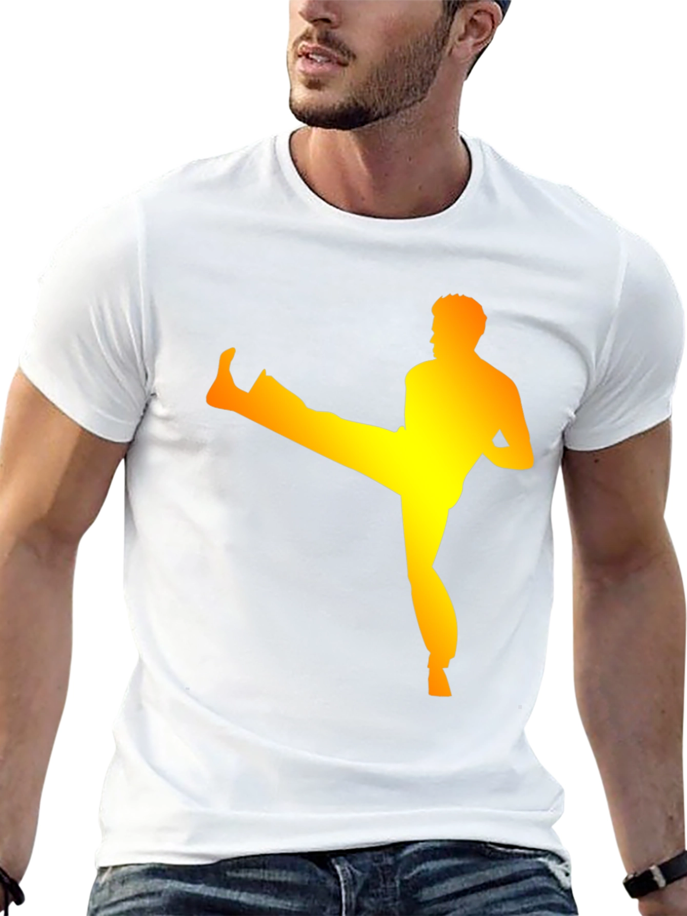 Karate Kick Graphic T-Shirt - Black