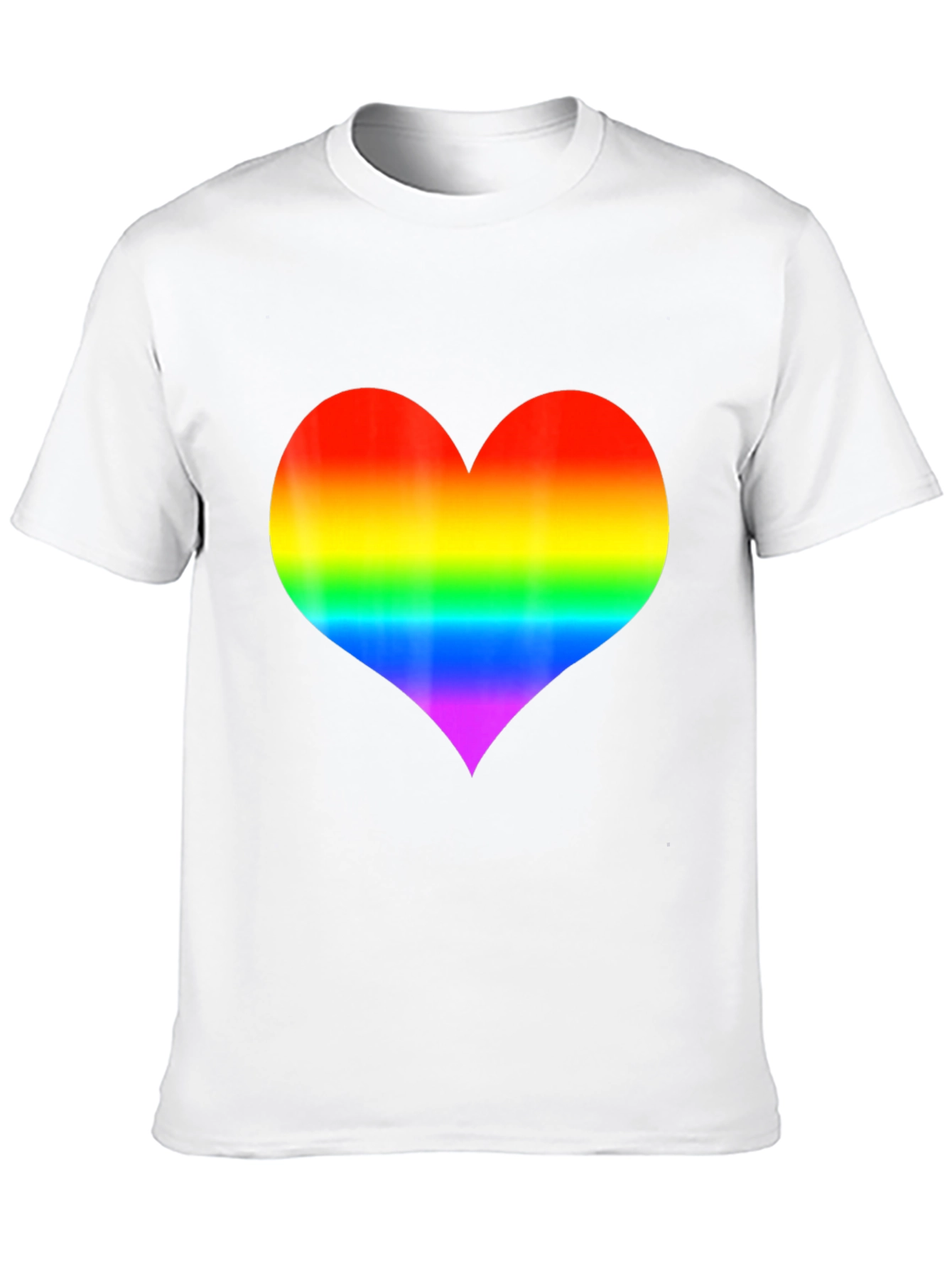 Rainbow Heart Graphic Black T-Shirt