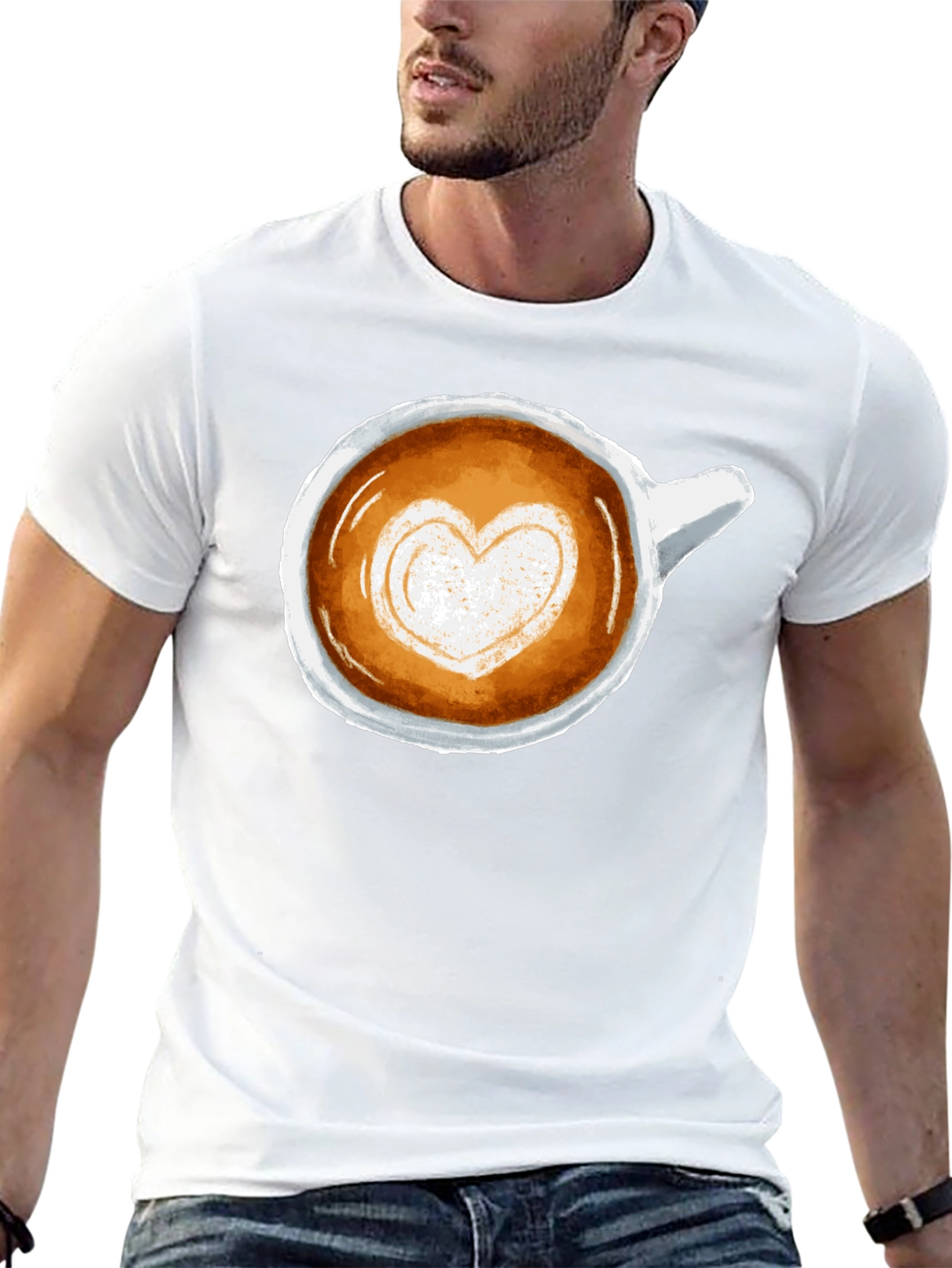 Latte Art Heart Tee - Coffee Lovers T-Shirt