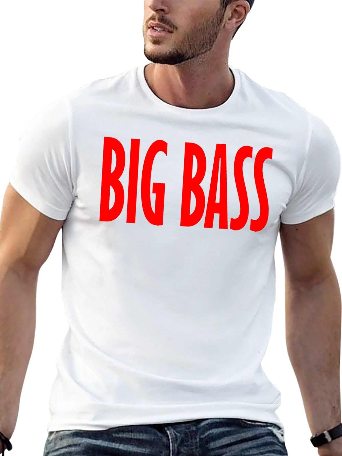 Big Bass Graphic T-Shirt - Mens Crew Neck Tee