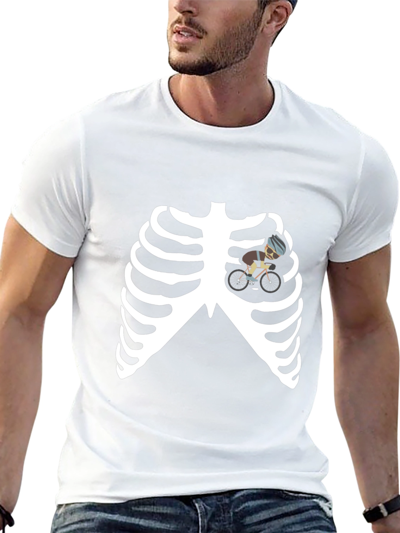 Cyclist Heart Rib Cage T-Shirt
