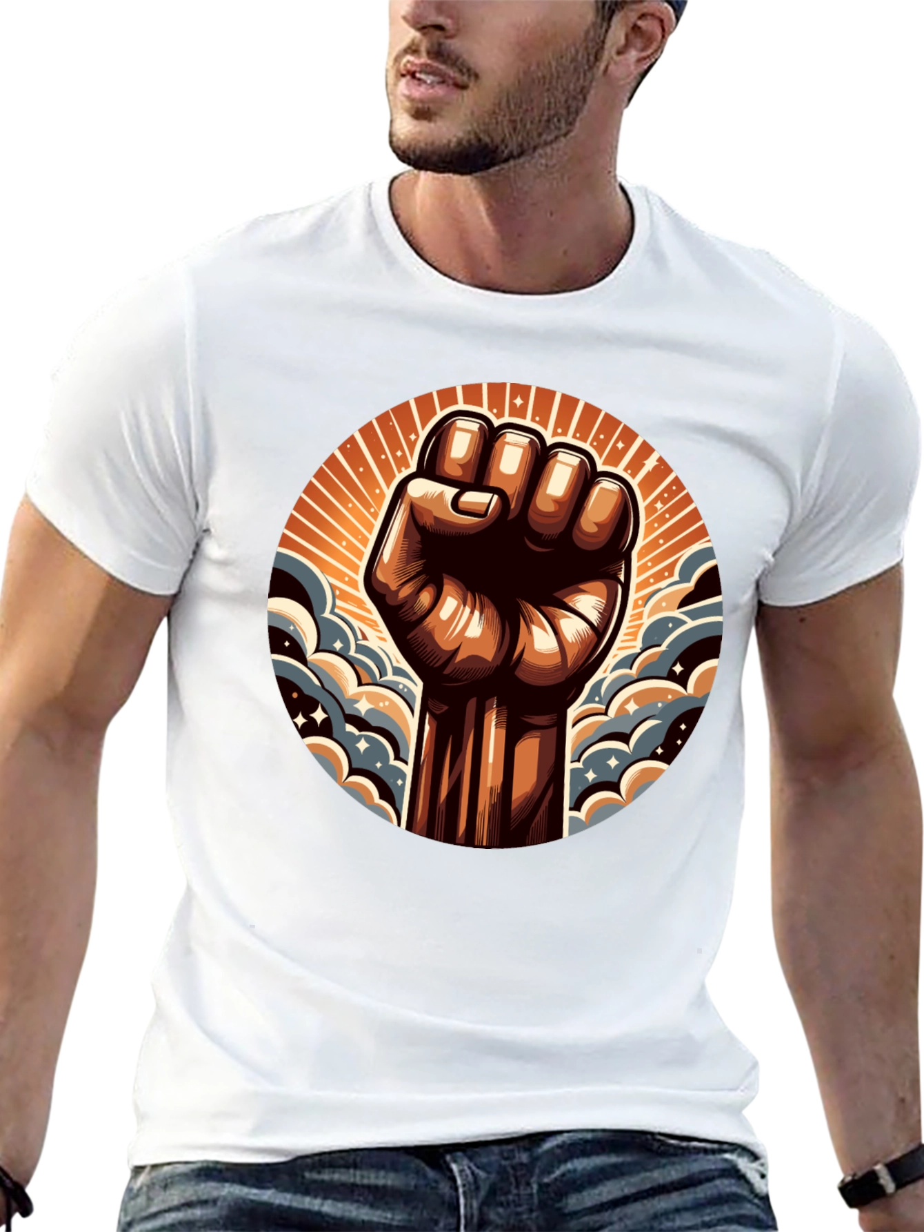 Empowered Fist Graphic Tee - Black