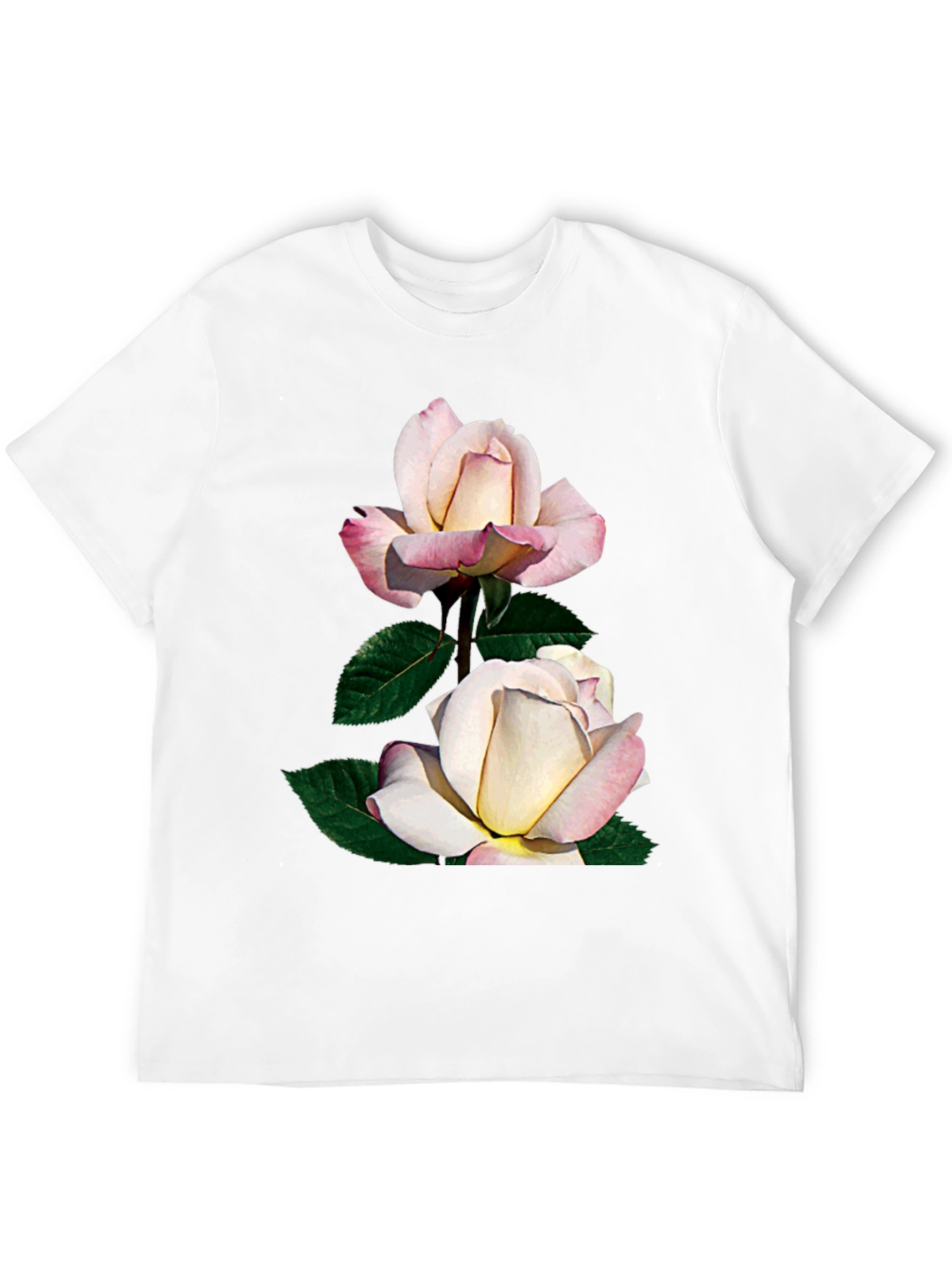 Elegant Rose Print T-Shirt