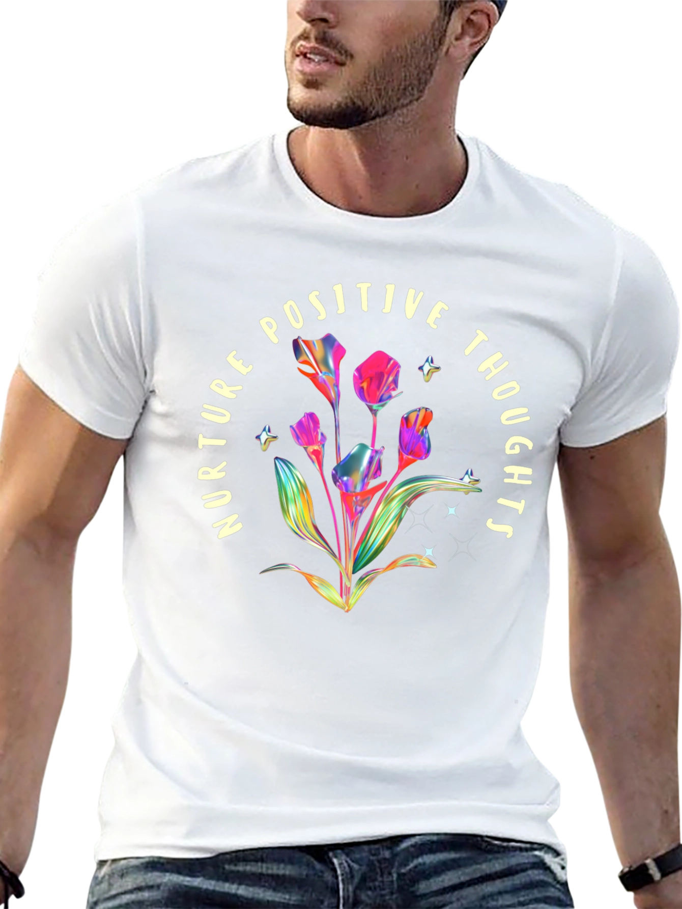Nurture Positive Thoughts Graphic T-Shirt