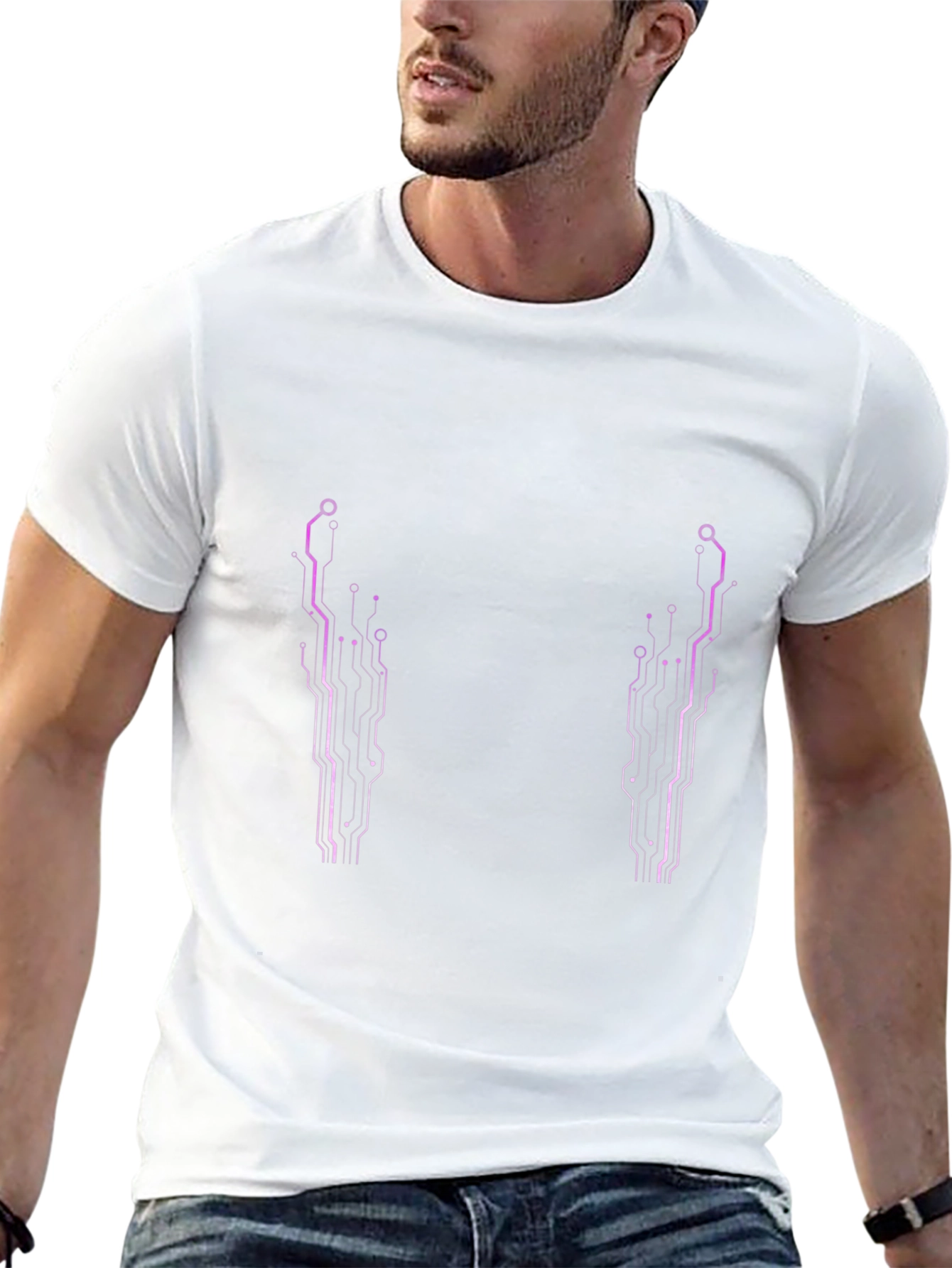 Cyberpunk Circuit Board T-Shirt - Futuristic Design