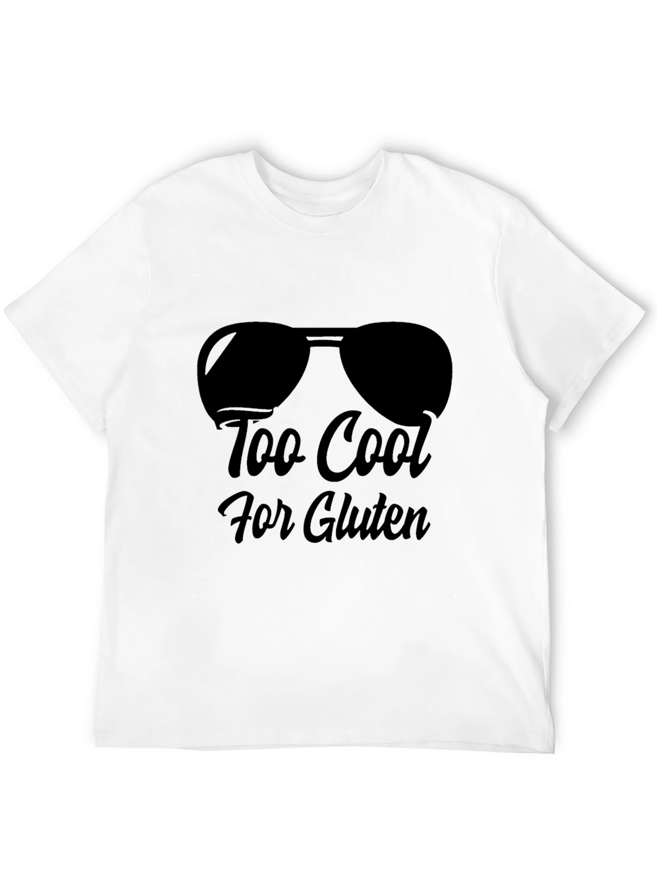 Too Cool for Gluten Black T-Shirt