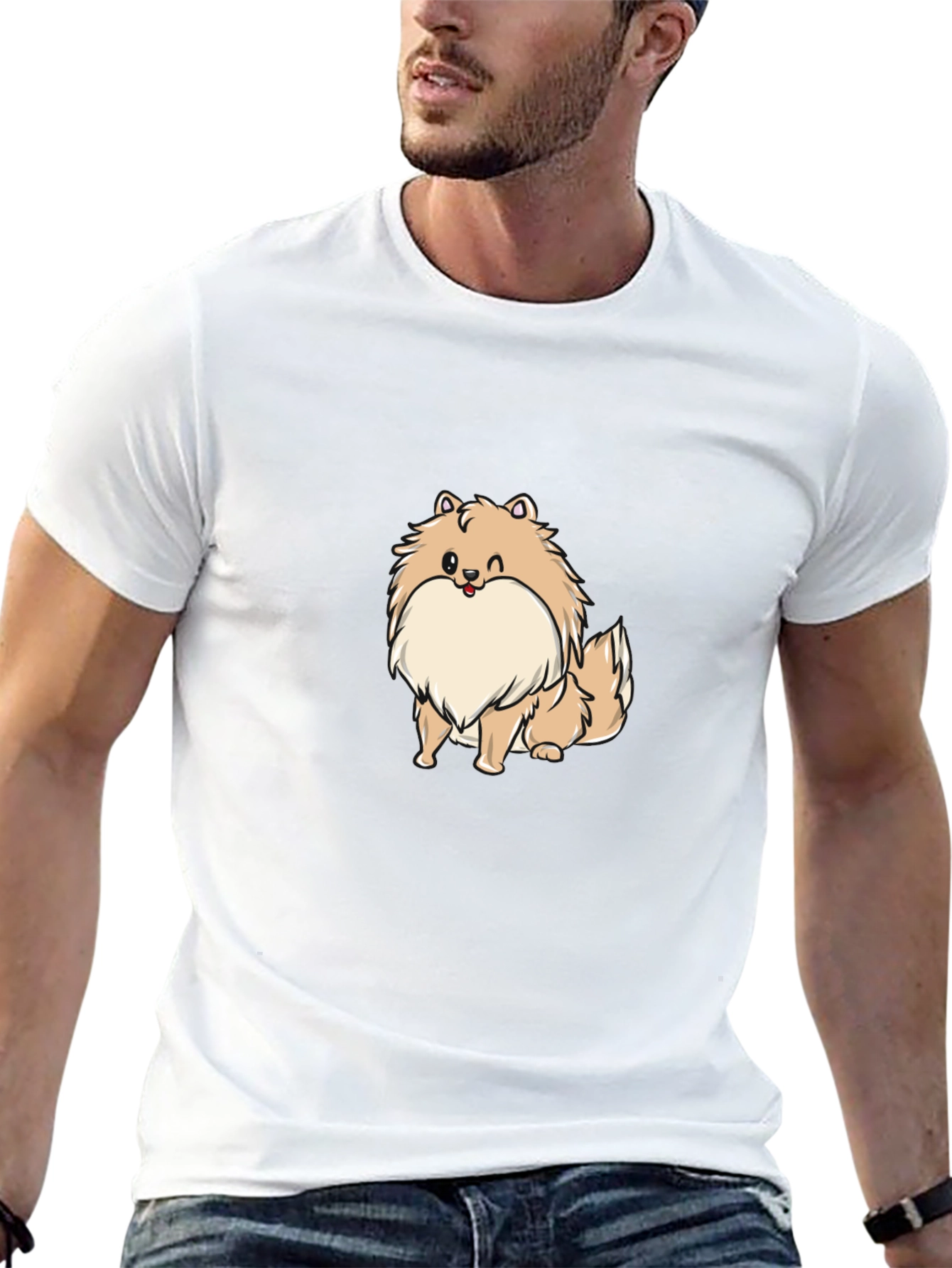 Dog Cartoon Black T-Shirt