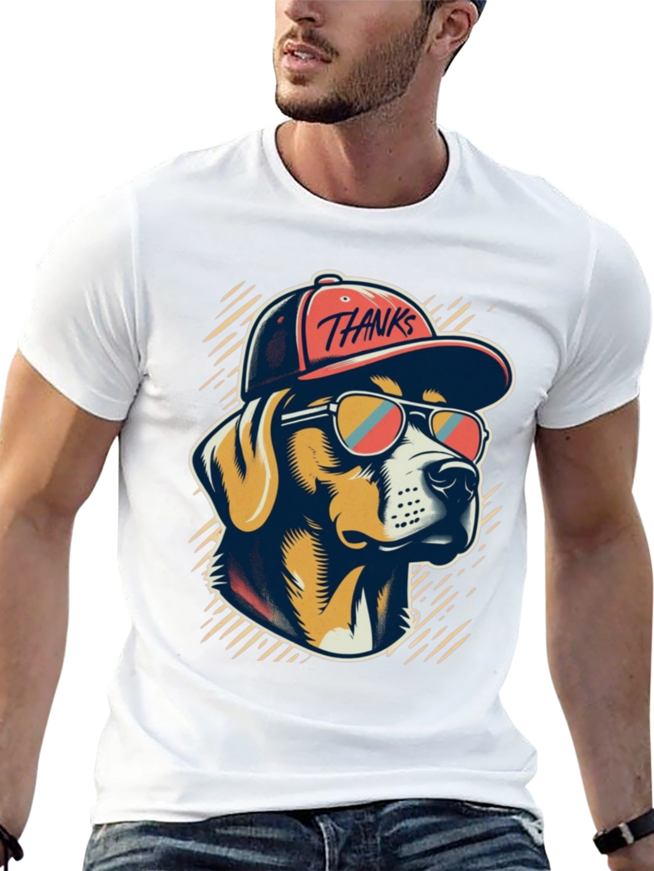 Cool Dog Graphic Tee - Thanks