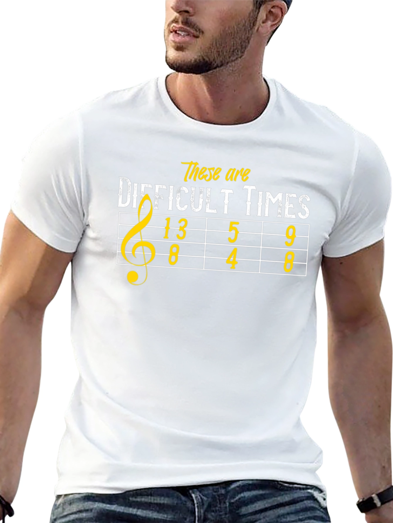 Difficult Times Music Pun Graphic T-Shirt