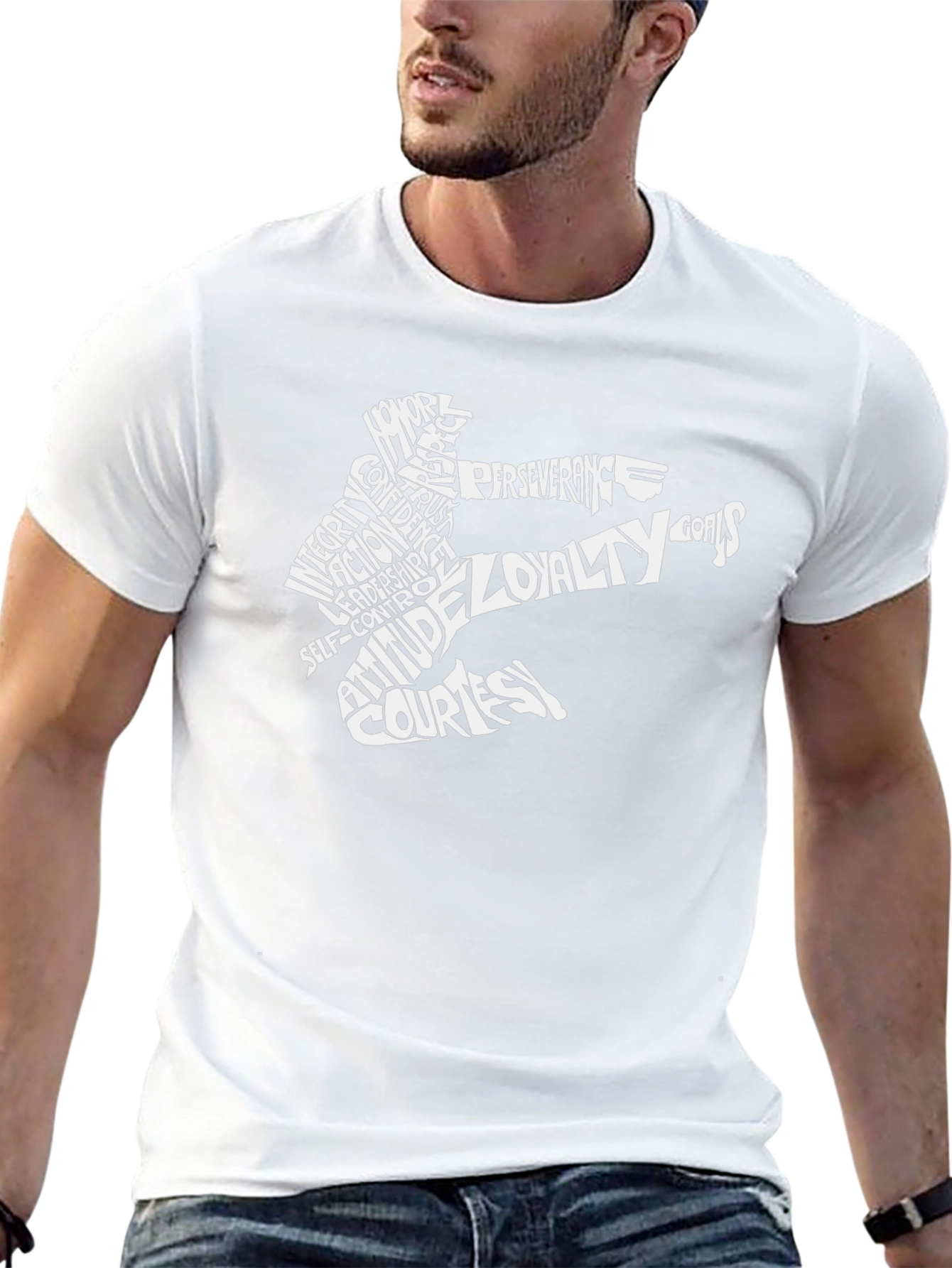 Martial Arts Word Art Black T-Shirt