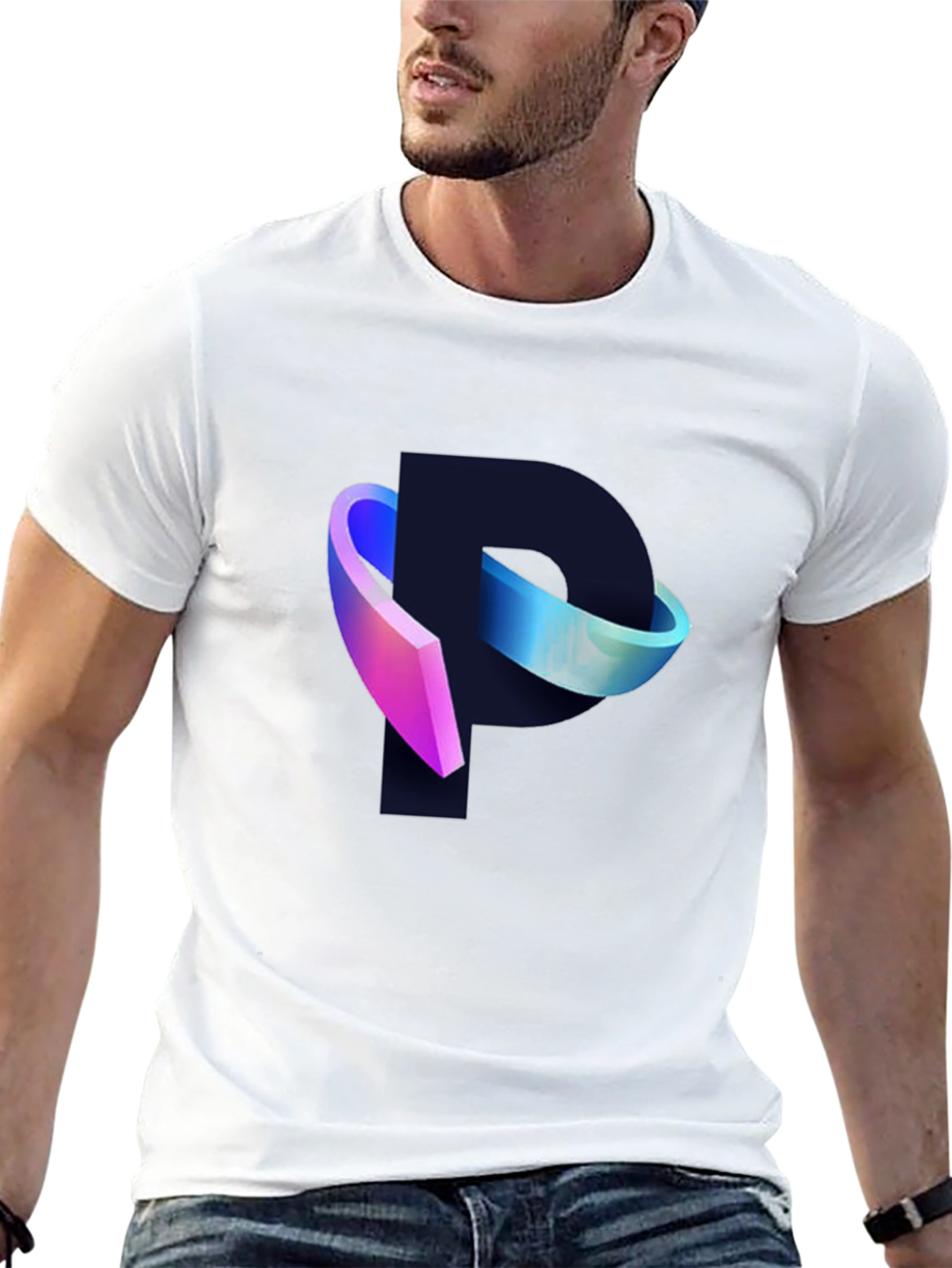 Modern P Logo Black T-Shirt