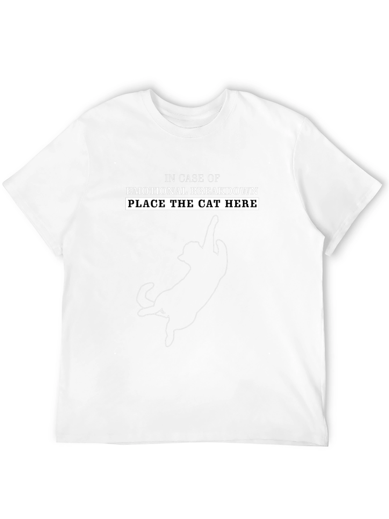 Emotional Breakdown Cat T-Shirt - Funny Graphic Tee