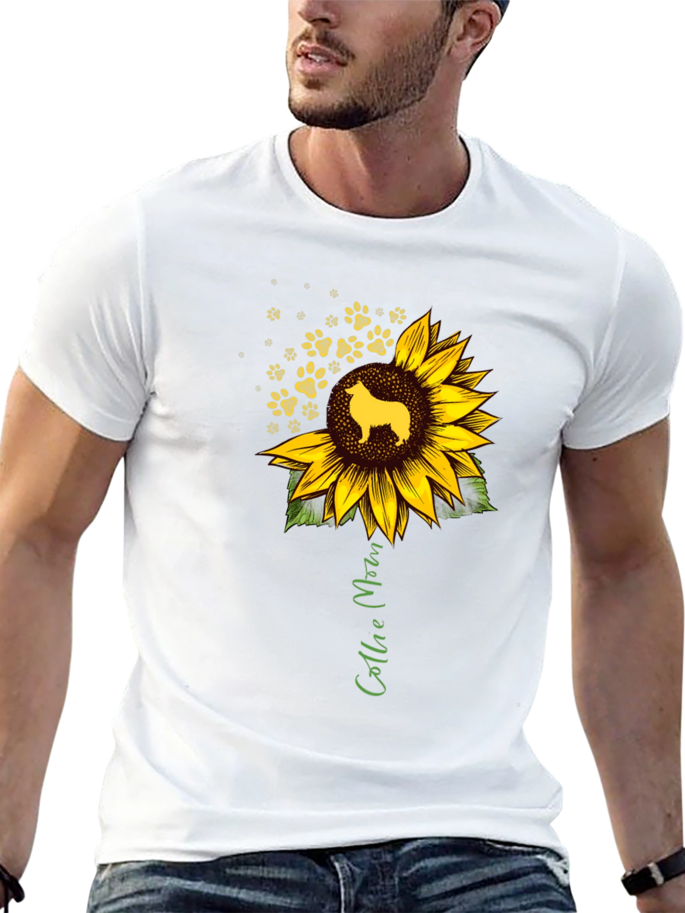 Golden Retriever Sunflower Dog Mom Tee