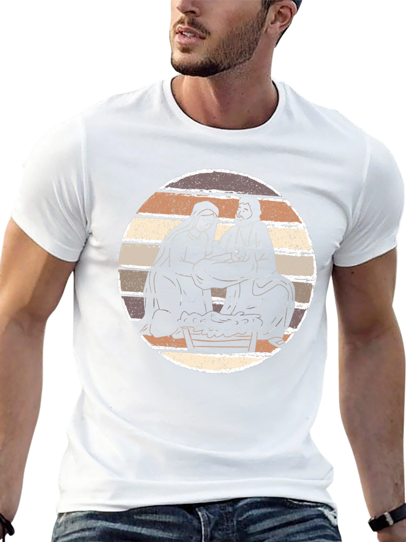 Nativity Scene Graphic Tee - Black