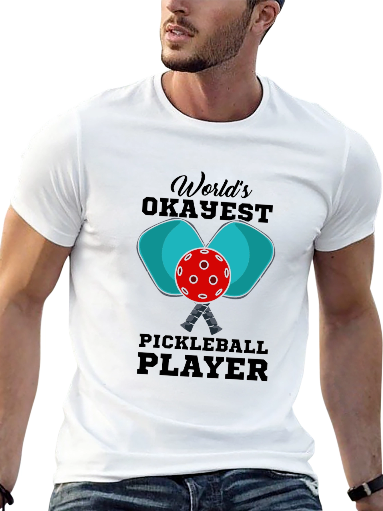 Worlds Okayest Pickleball Player T-Shirt