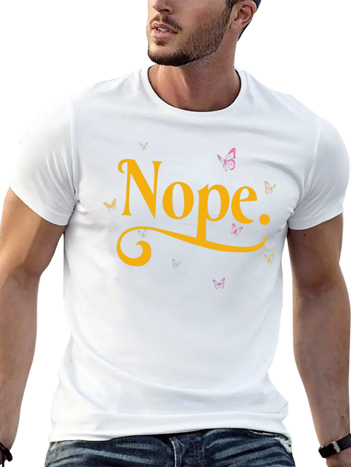 Nope Butterfly Graphic Tee